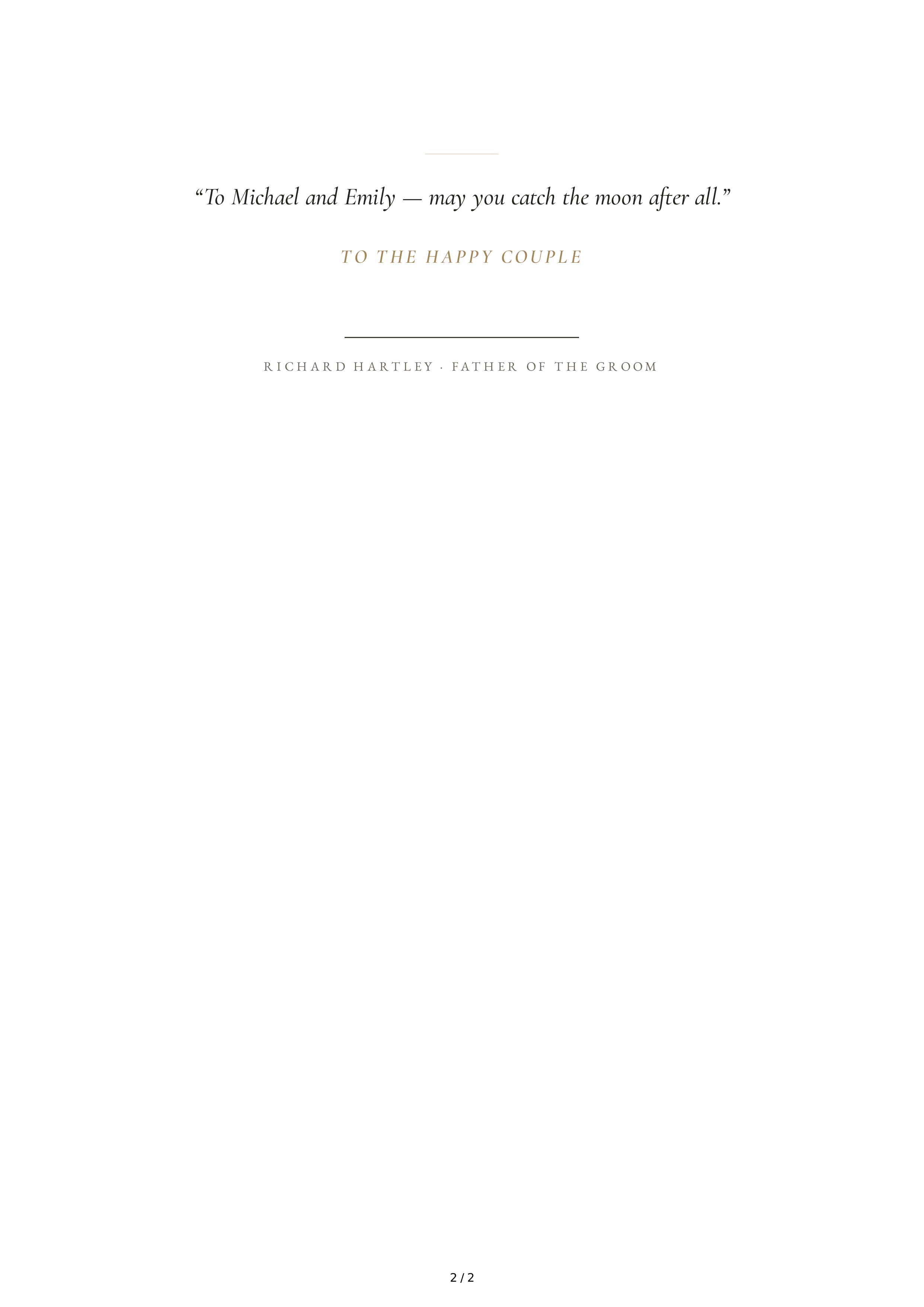 Father of the Groom Wedding Toast — page 2
