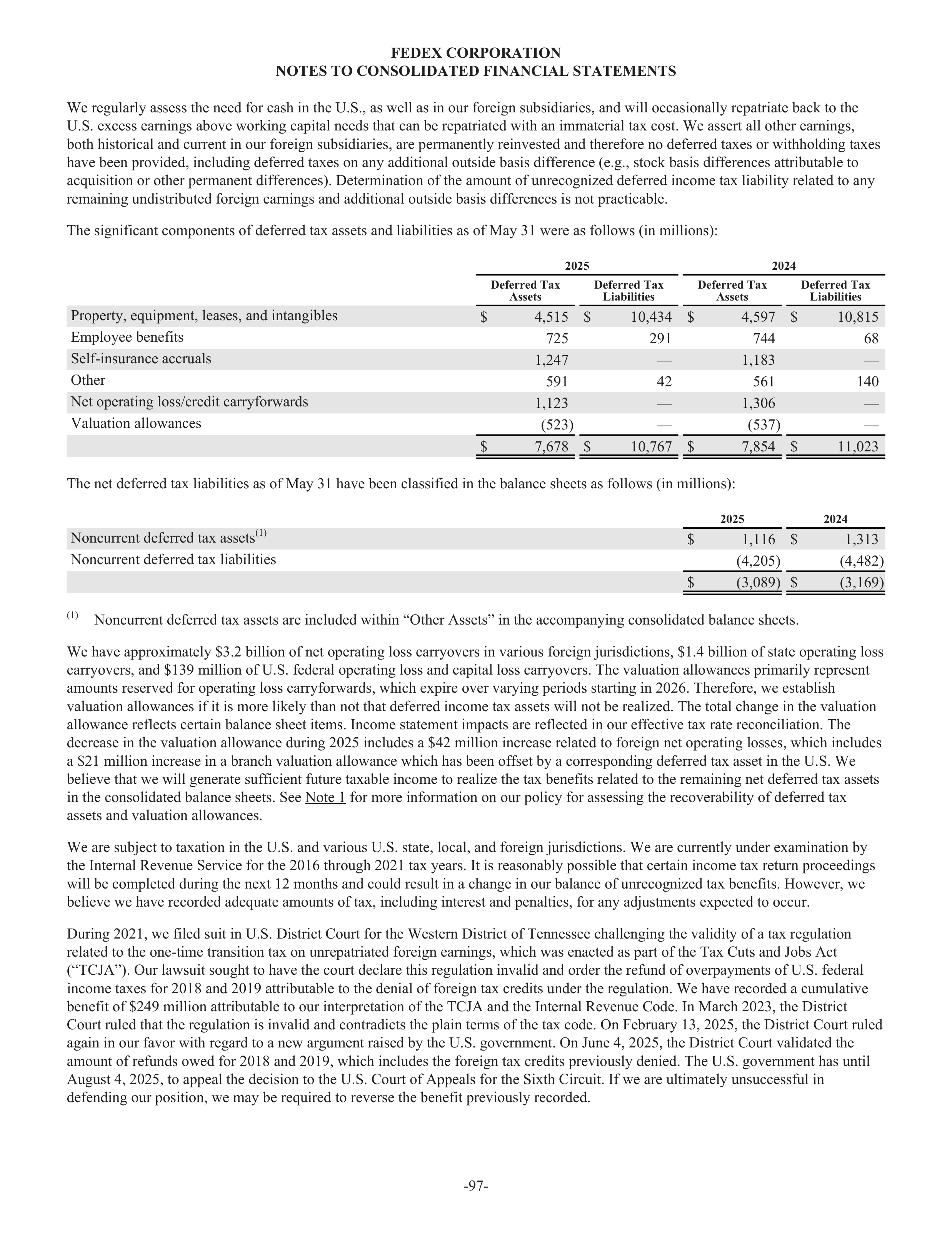 FedEx Annual Report — page 105