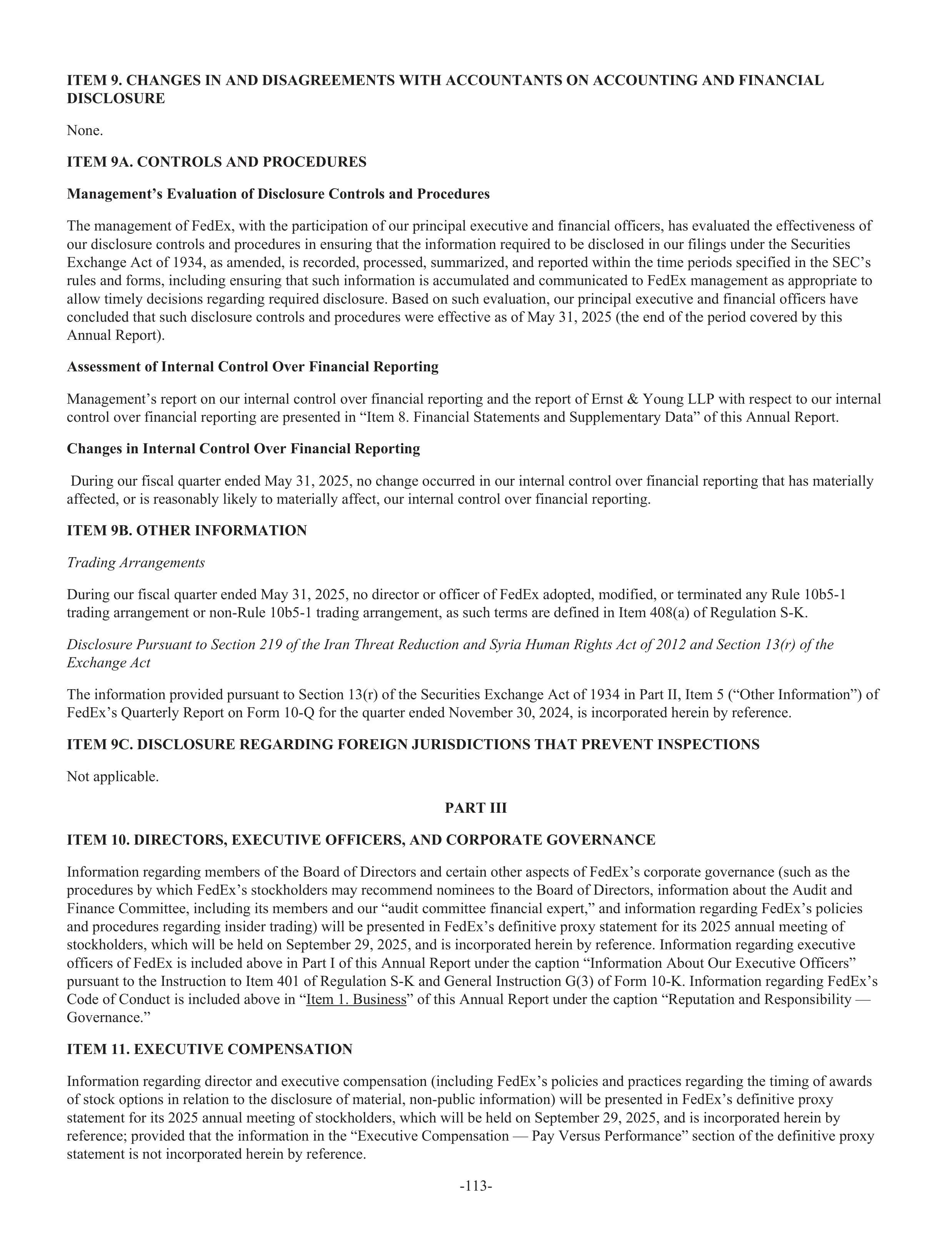 FedEx Annual Report — page 121