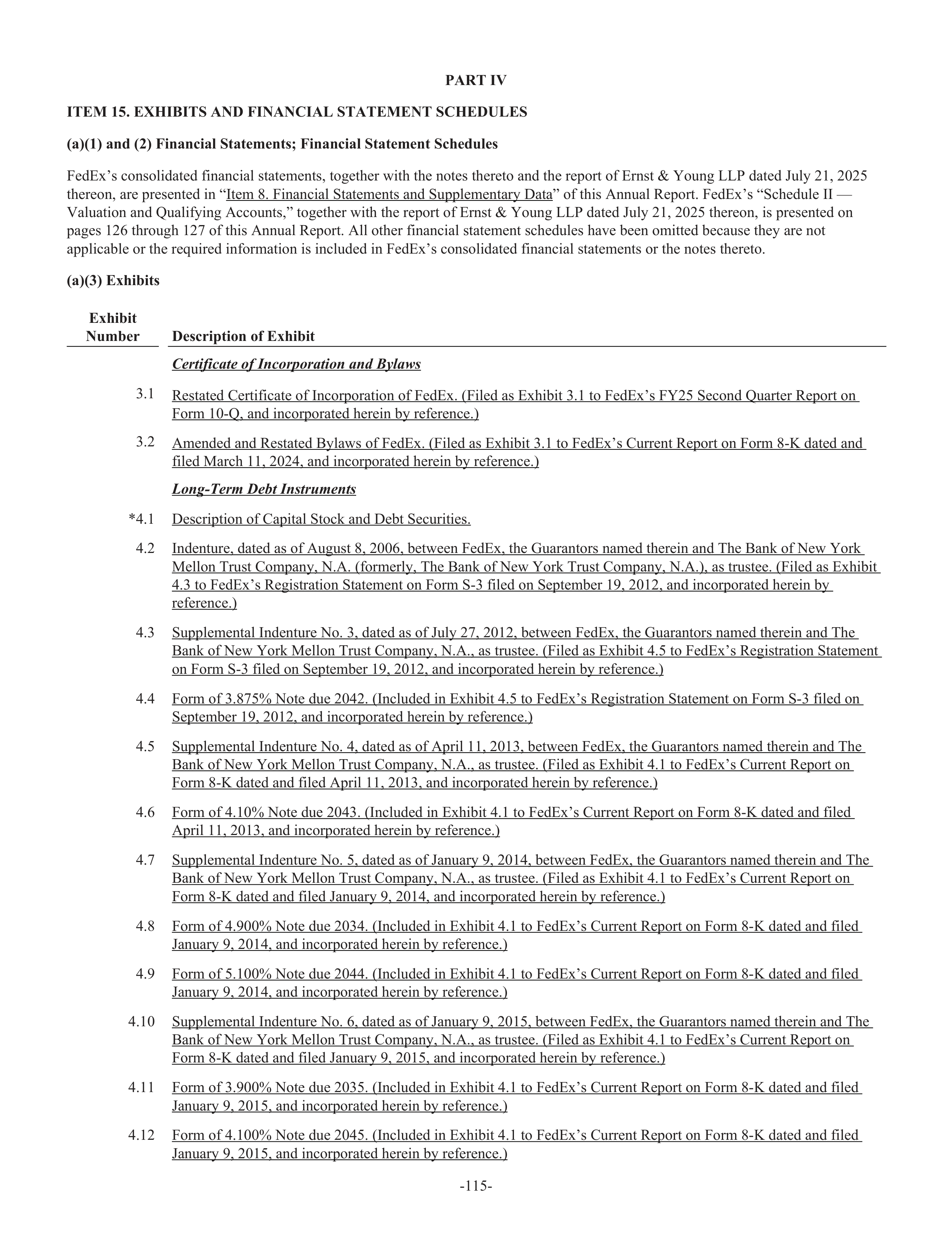 FedEx Annual Report — page 123