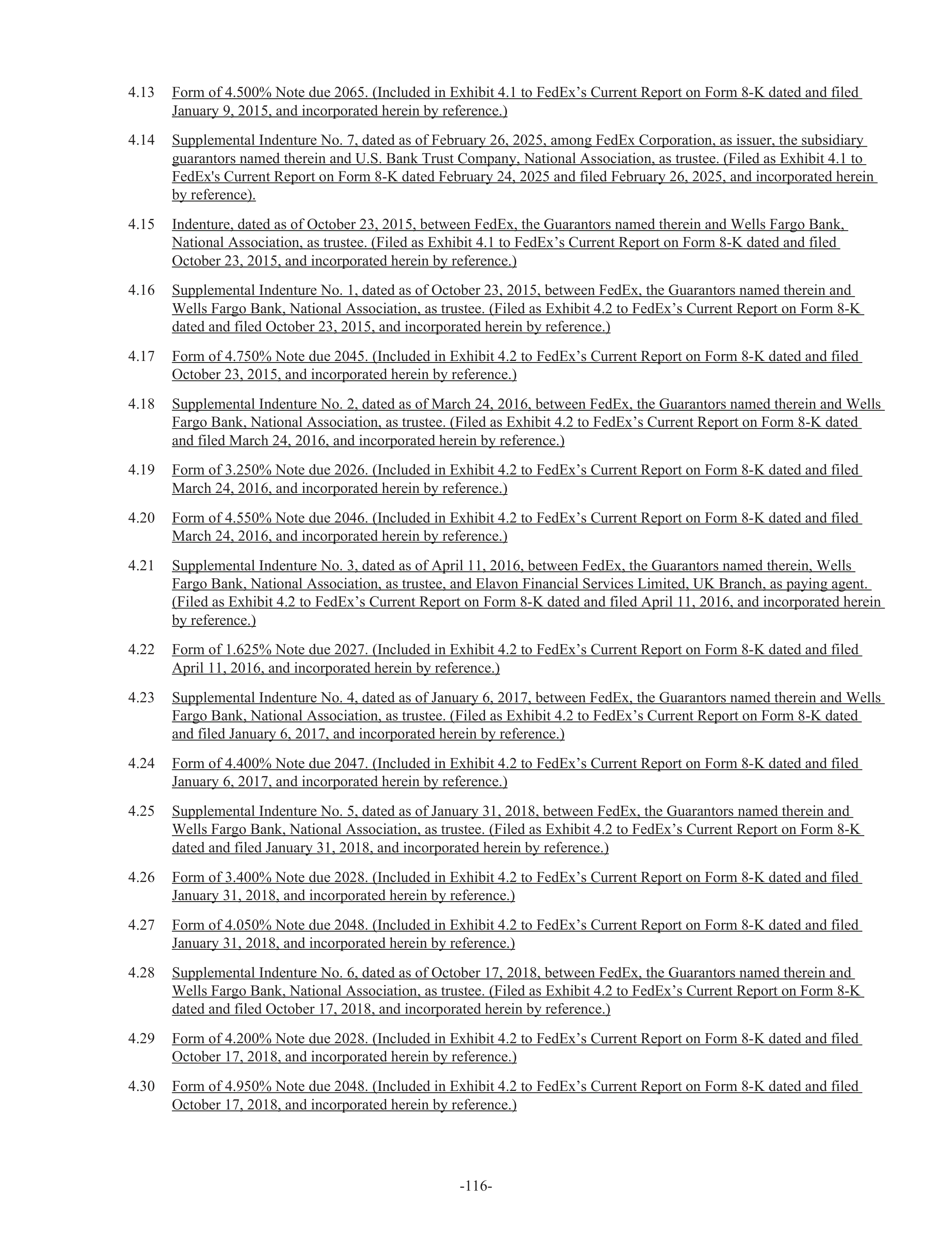 FedEx Annual Report — page 124