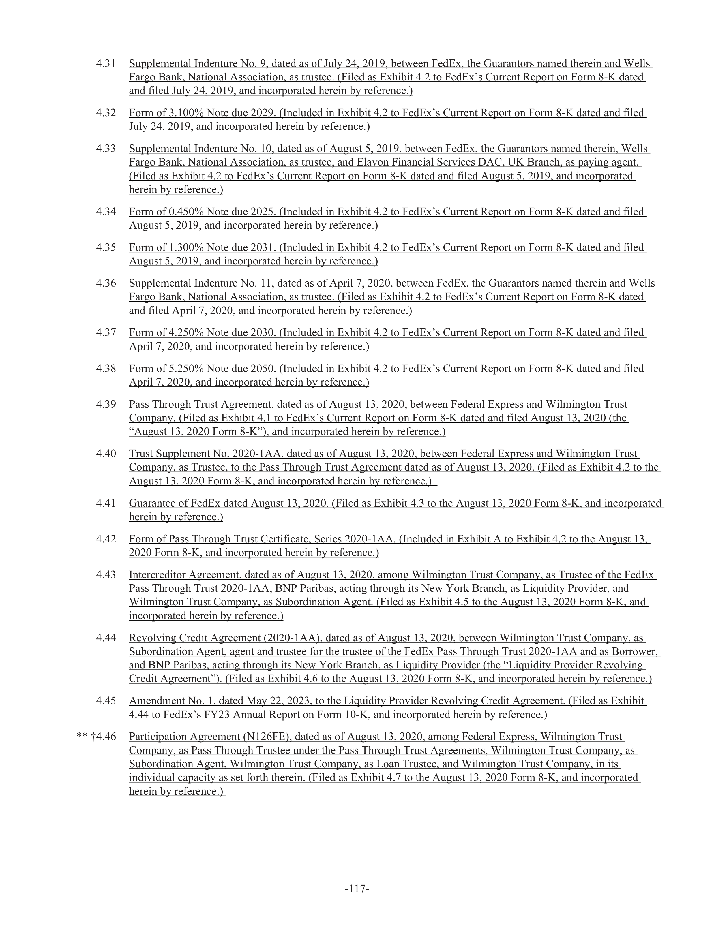 FedEx Annual Report — page 125
