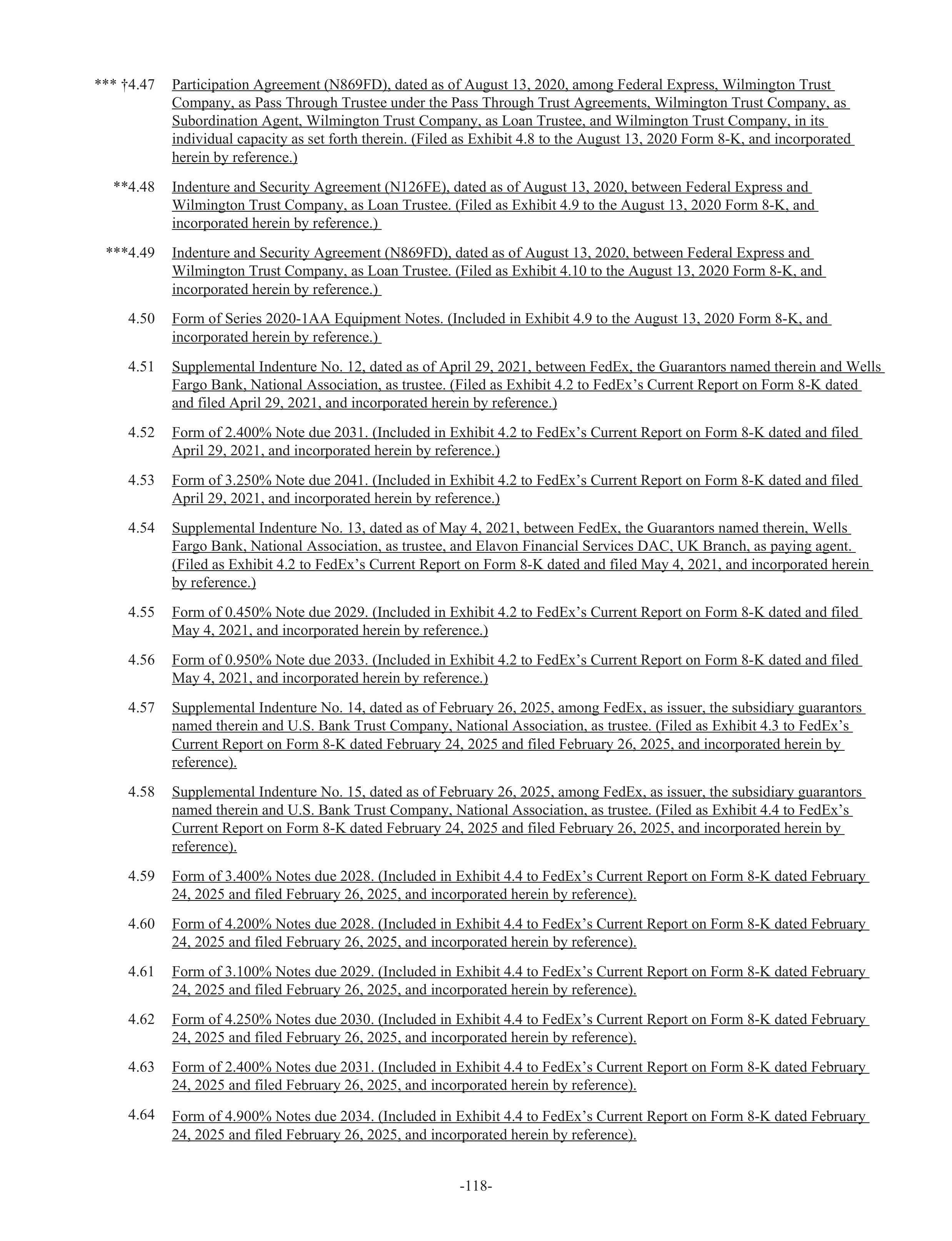 FedEx Annual Report — page 126