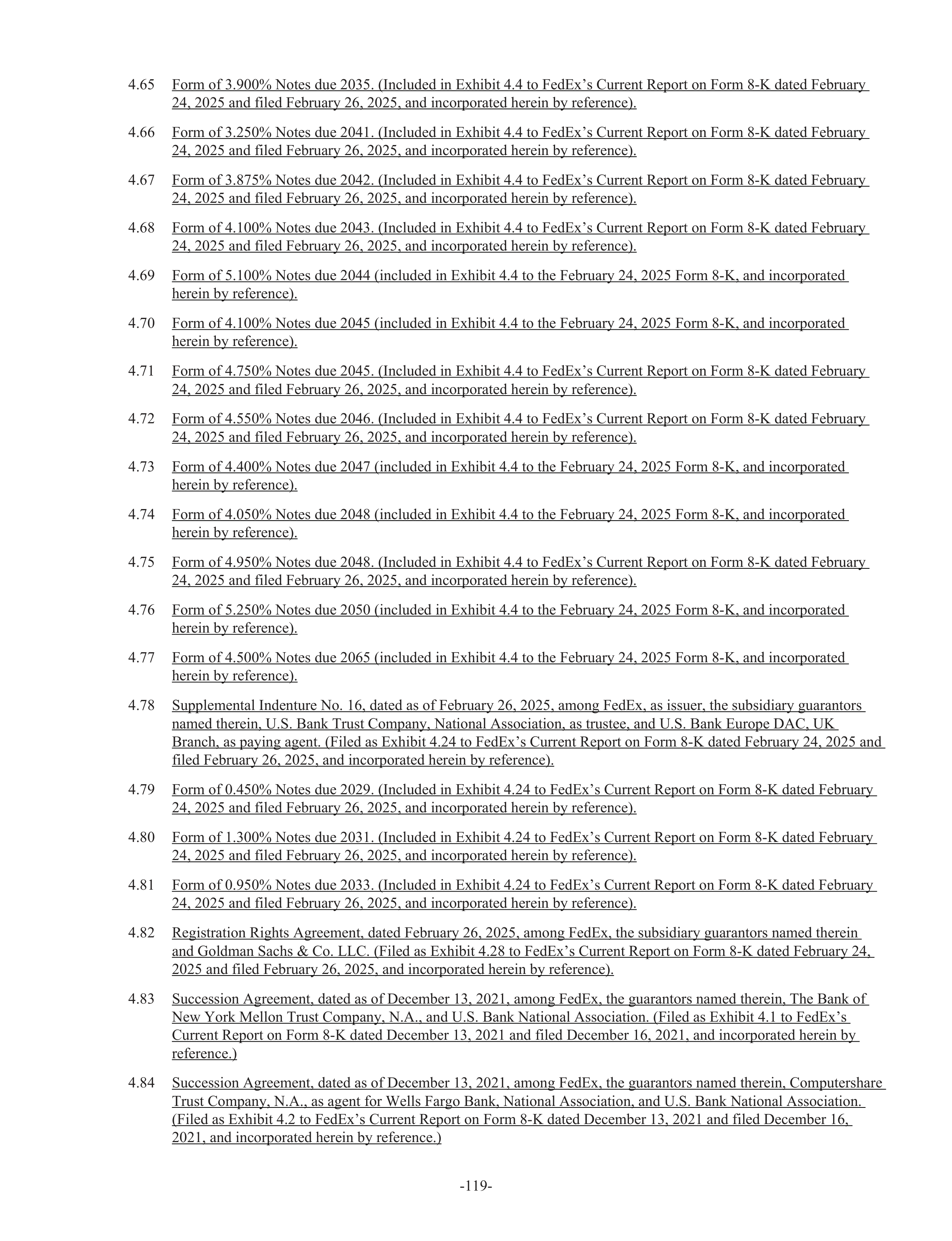 FedEx Annual Report — page 127
