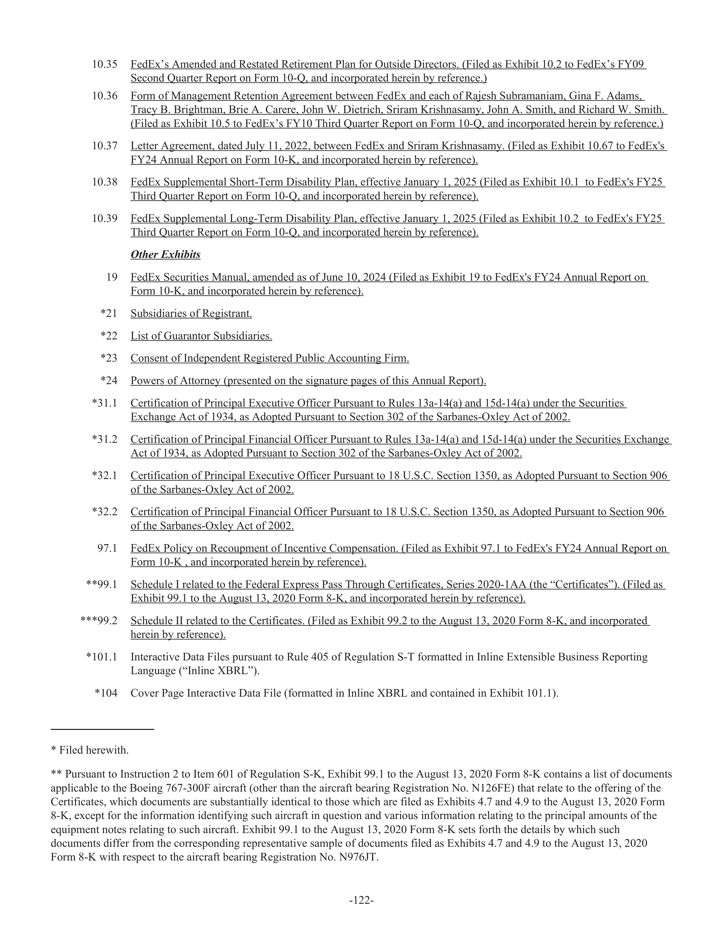 FedEx Annual Report — page 130