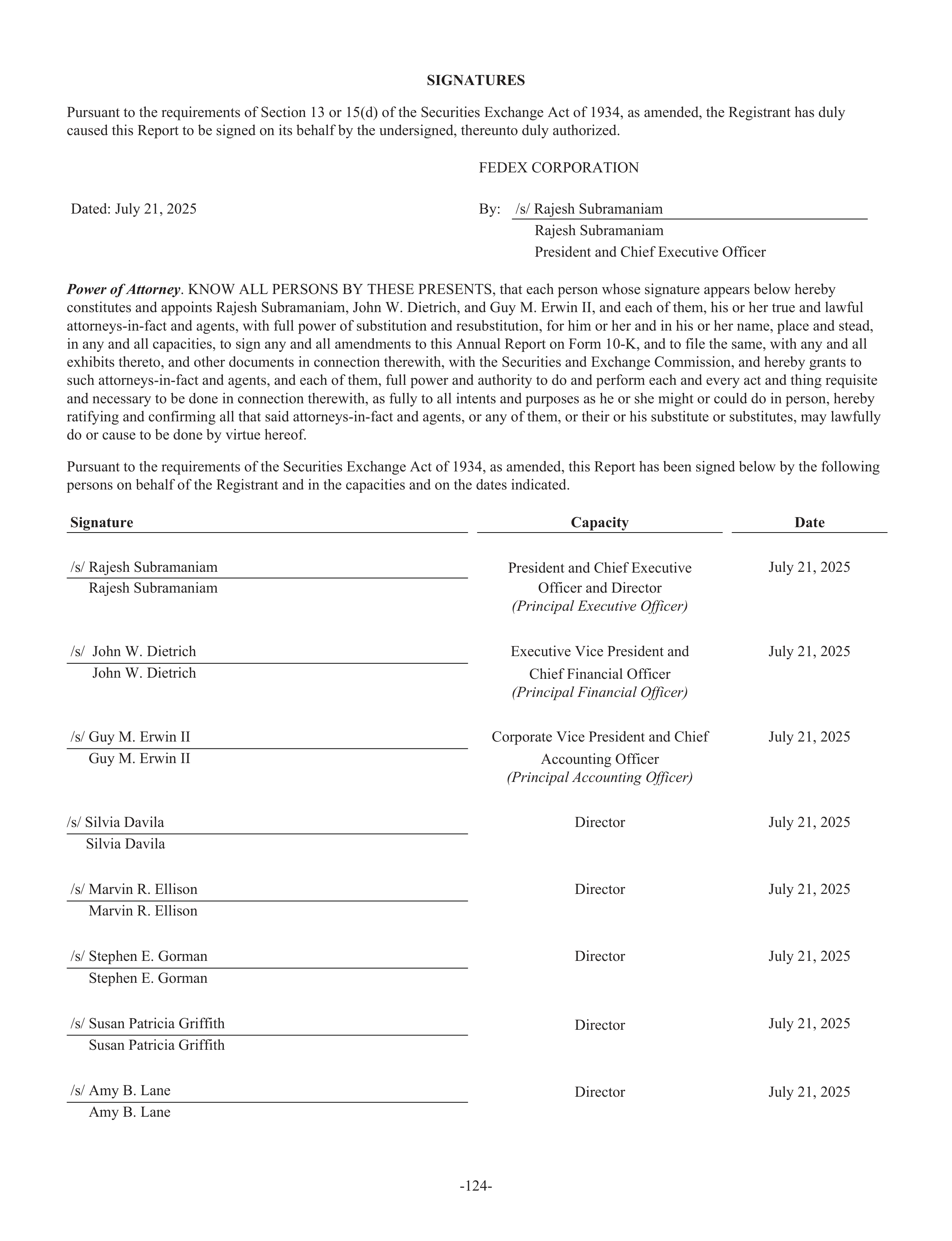 FedEx Annual Report — page 132