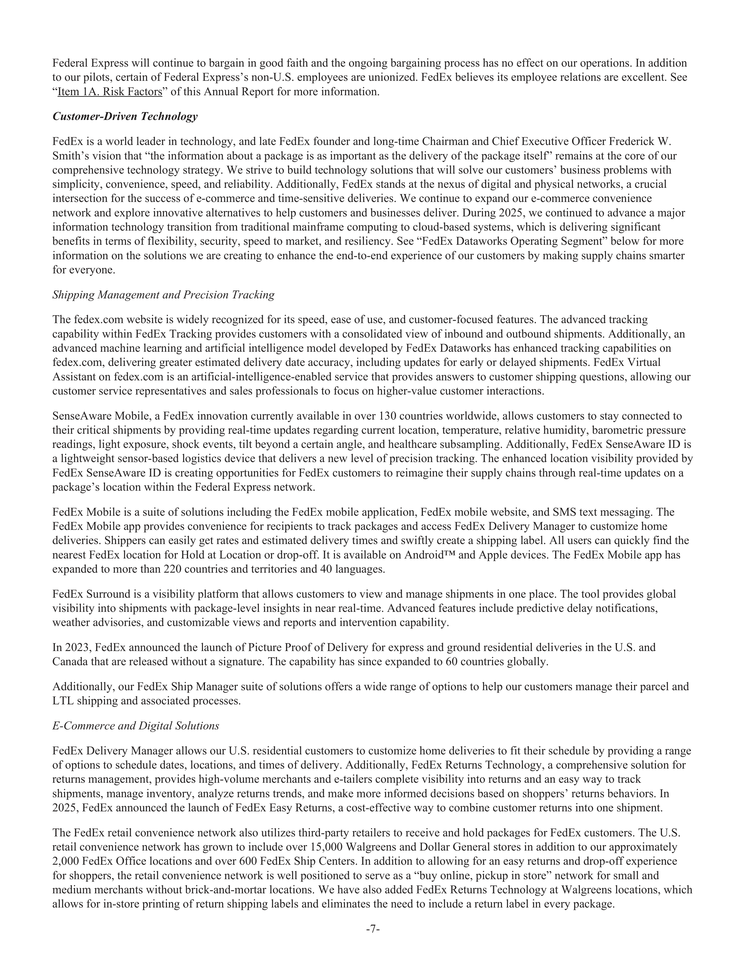 FedEx Annual Report — page 15