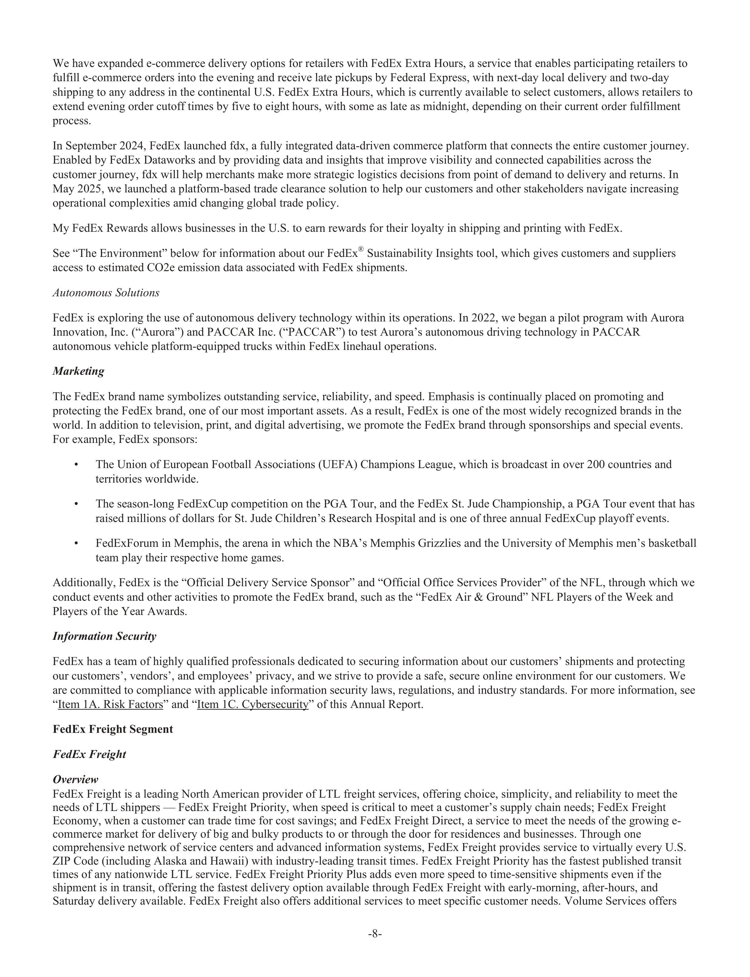 FedEx Annual Report — page 16