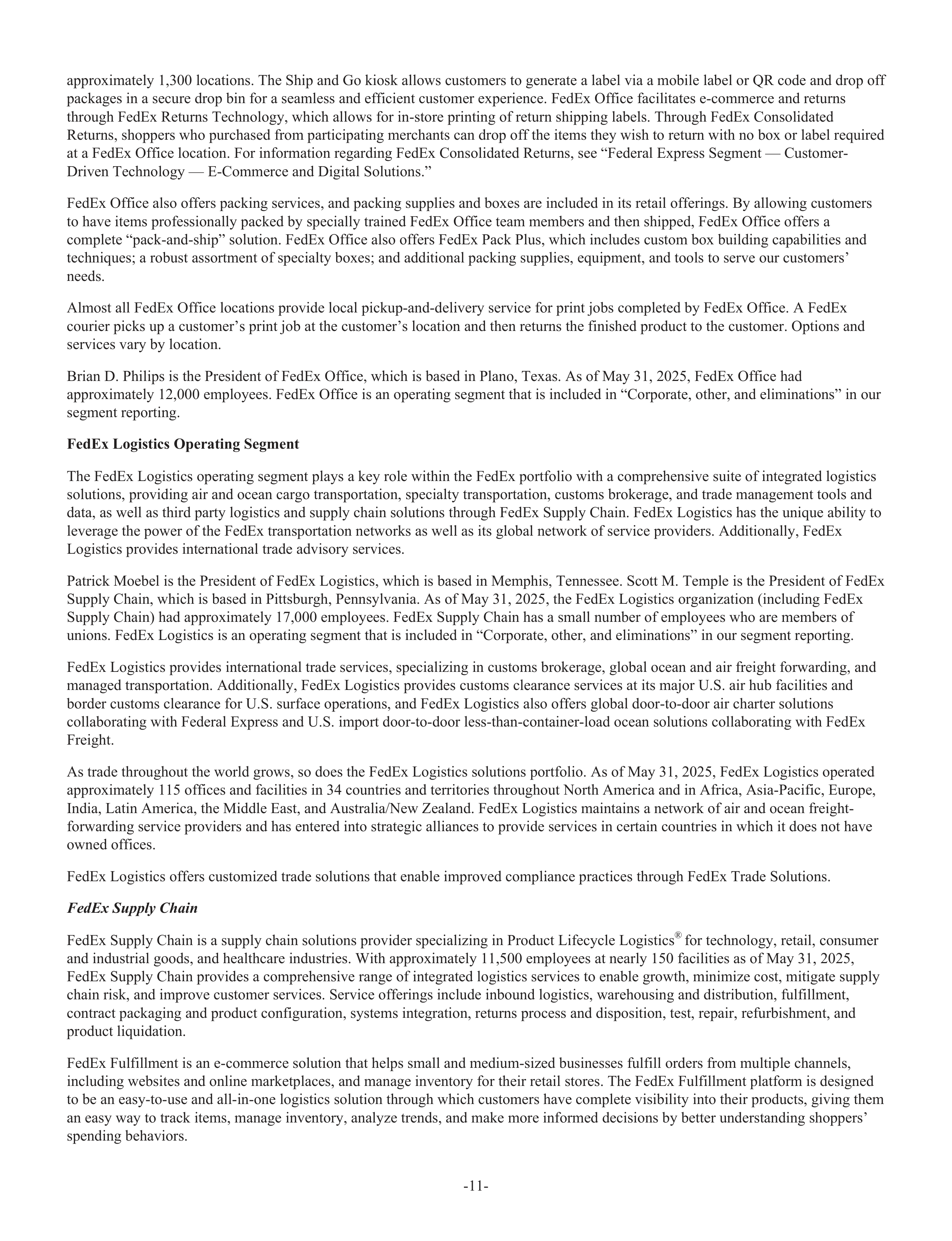 FedEx Annual Report — page 19