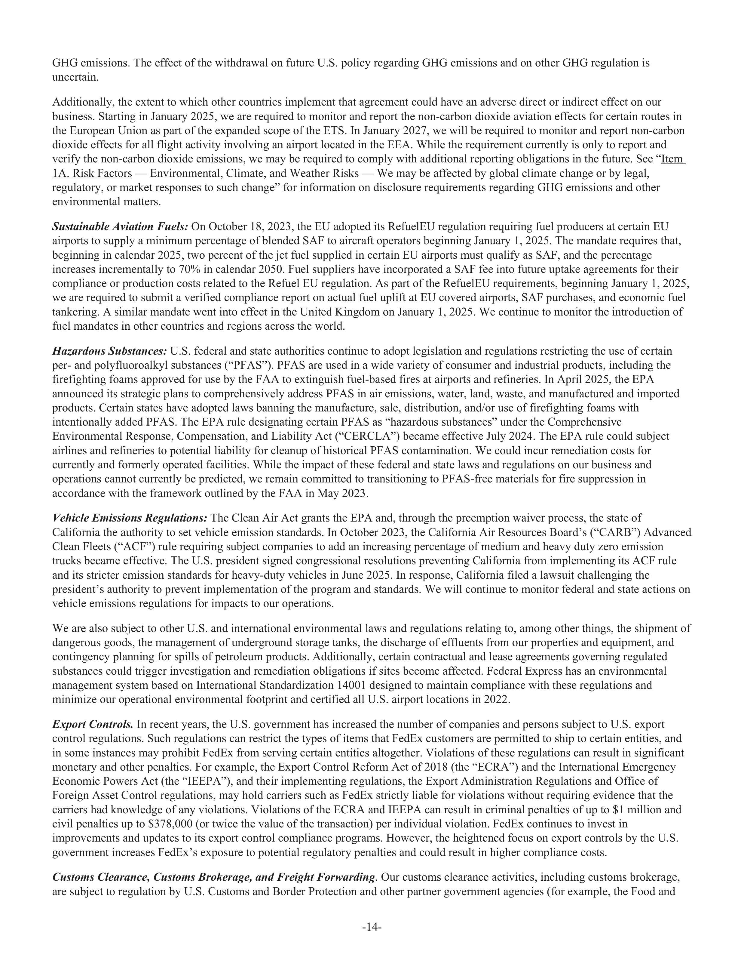 FedEx Annual Report — page 22