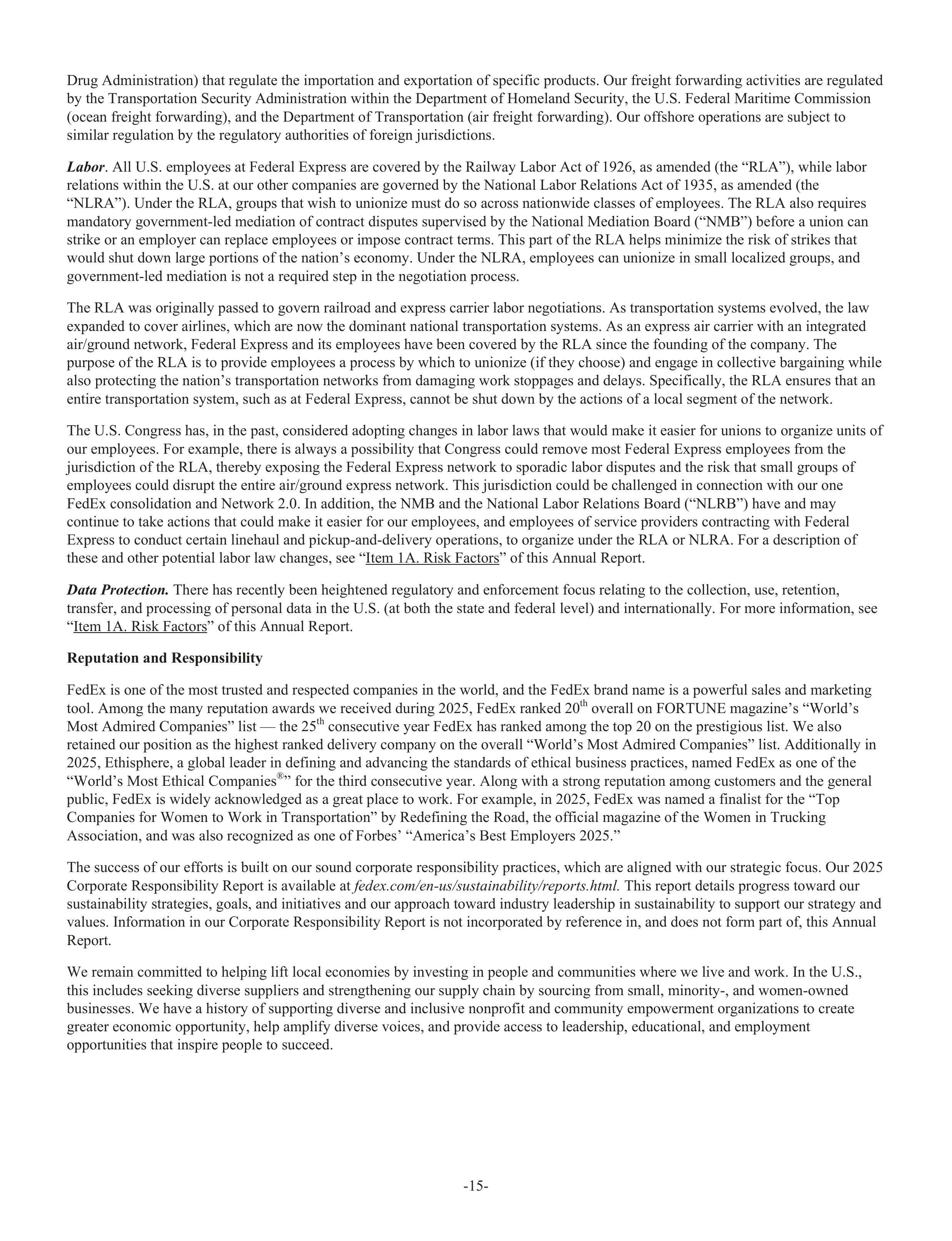 FedEx Annual Report — page 23
