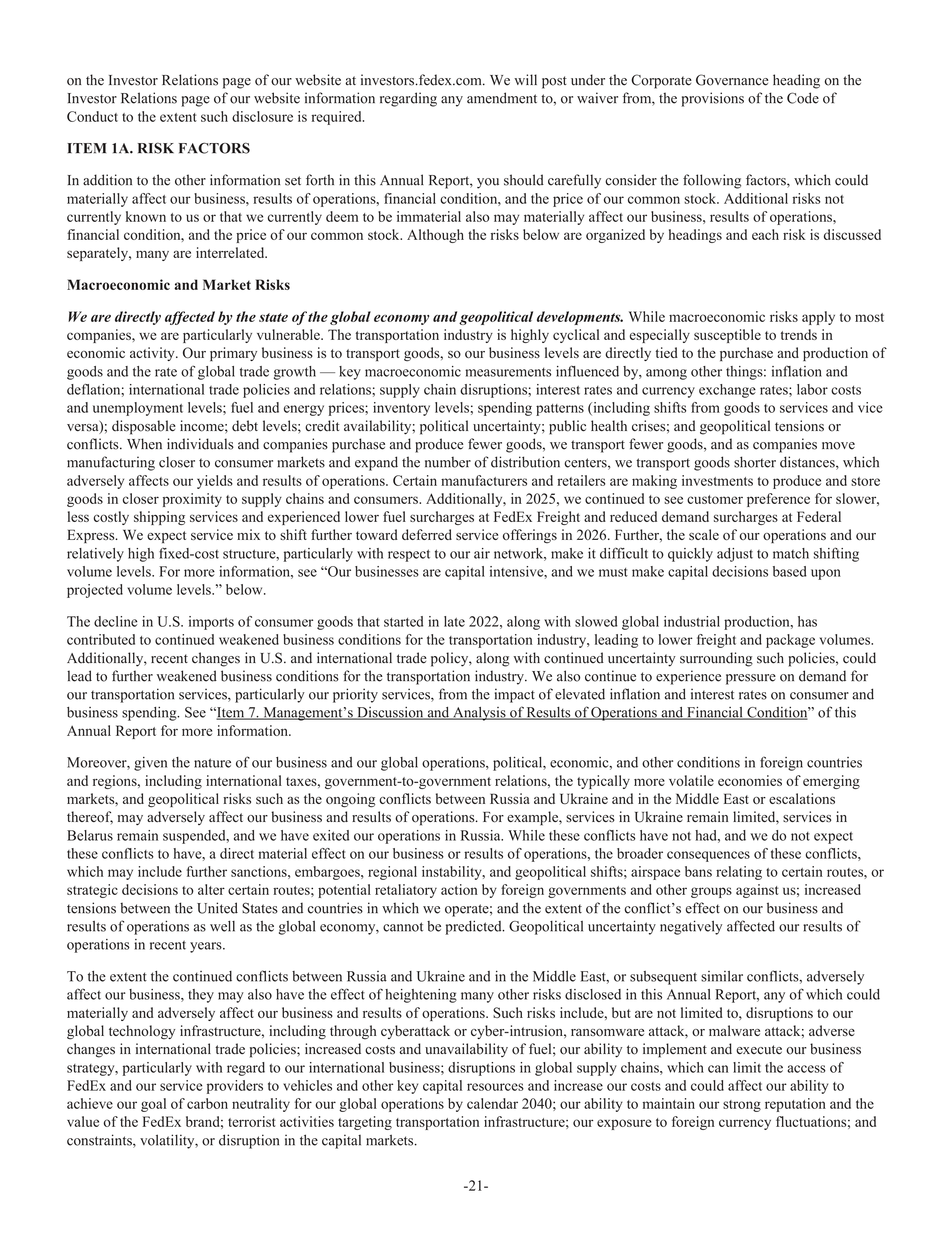 FedEx Annual Report — page 29