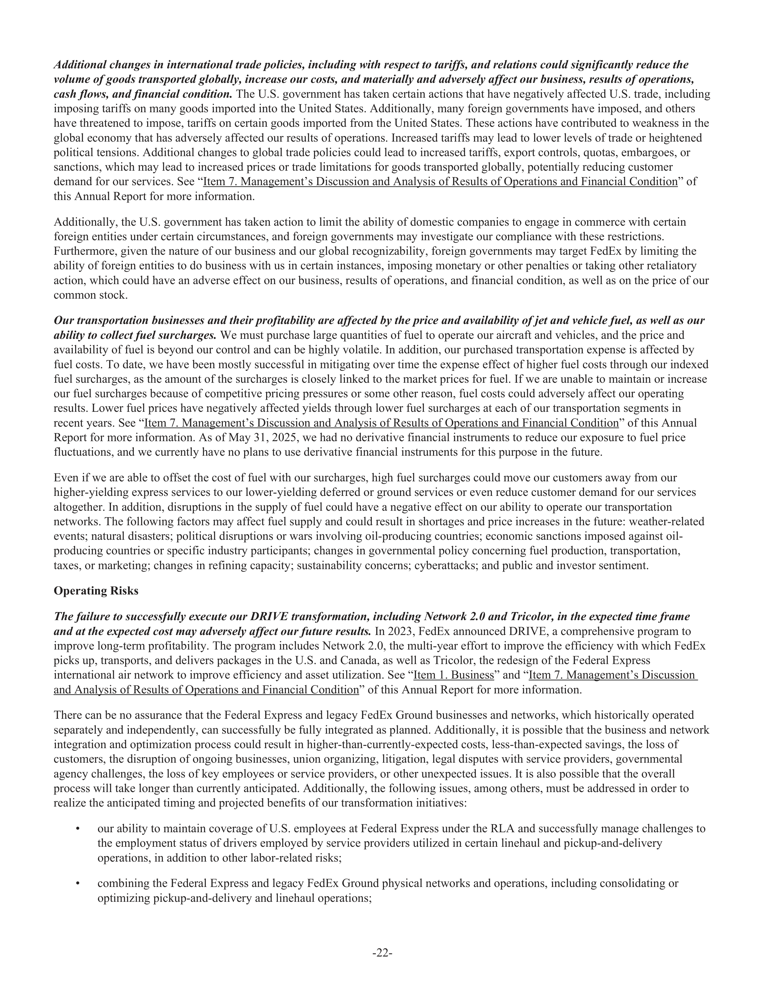 FedEx Annual Report — page 30