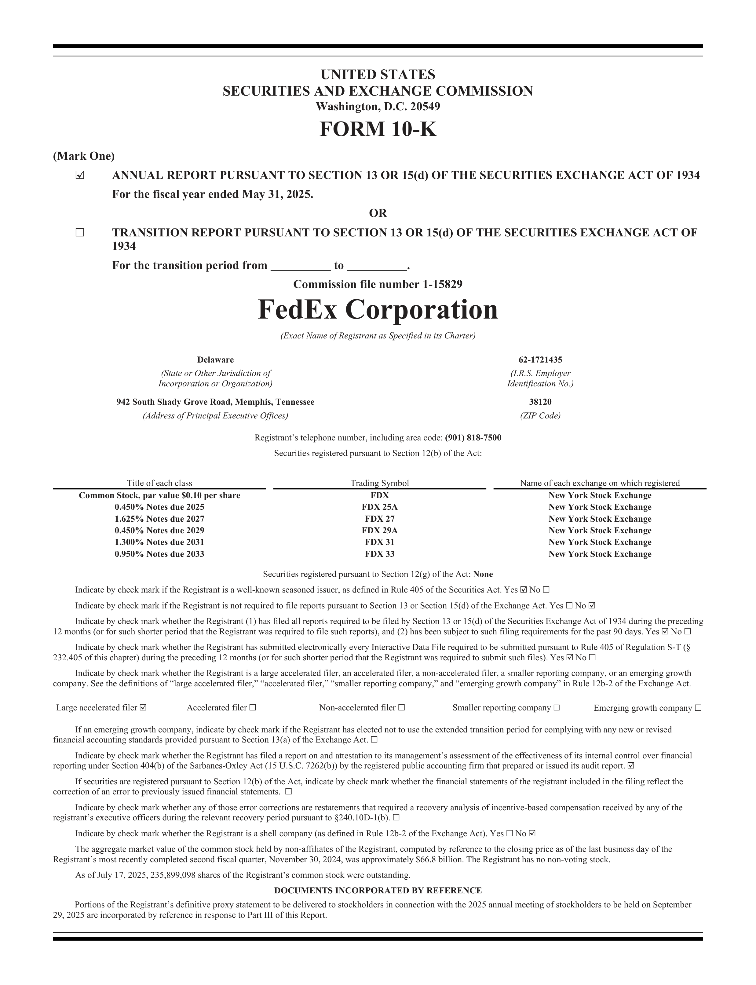 FedEx Annual Report — page 5