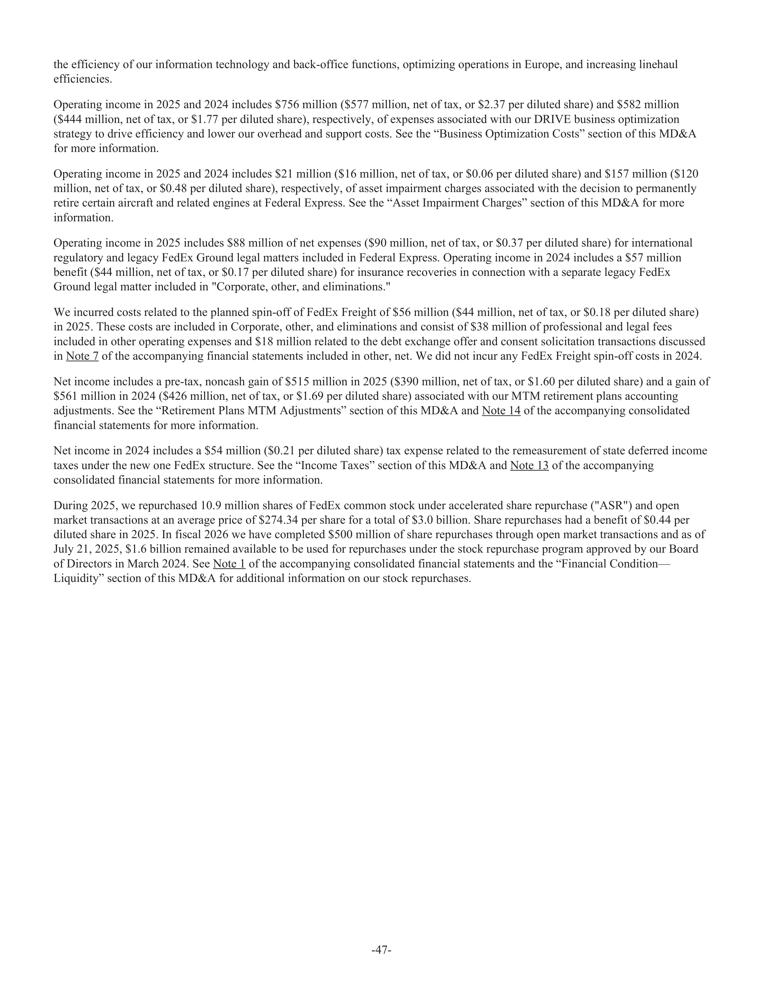 FedEx Annual Report — page 55