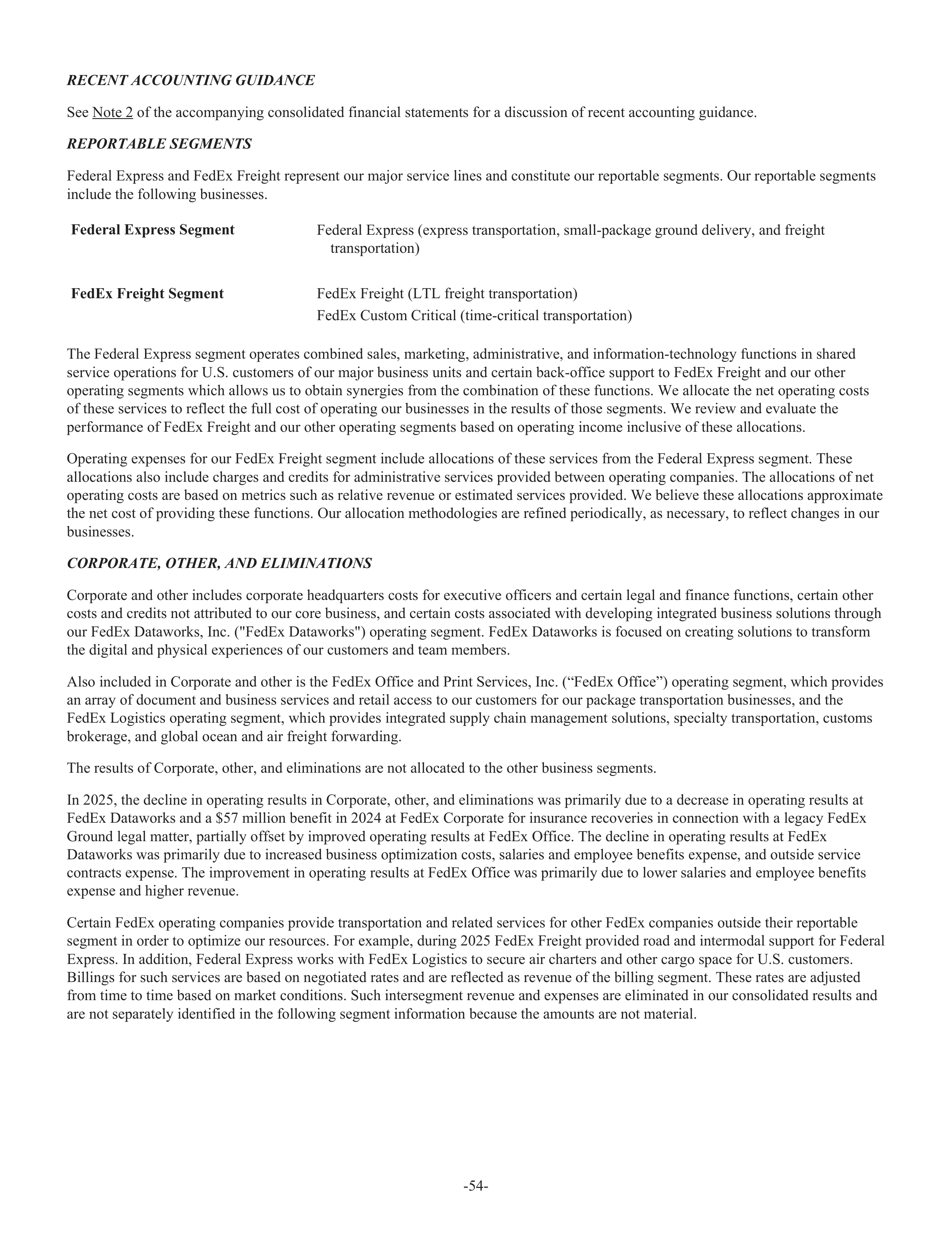 FedEx Annual Report — page 62