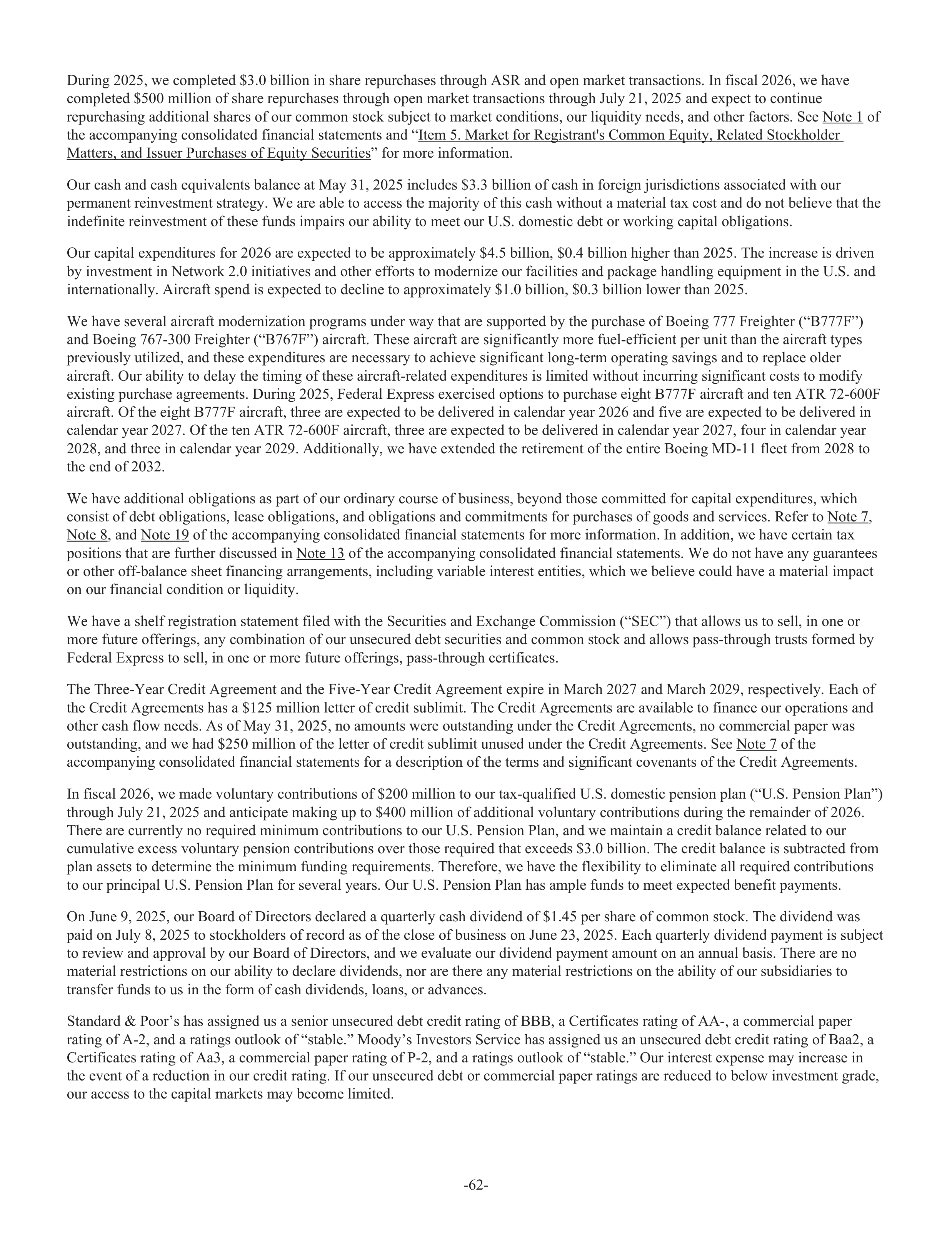 FedEx Annual Report — page 70