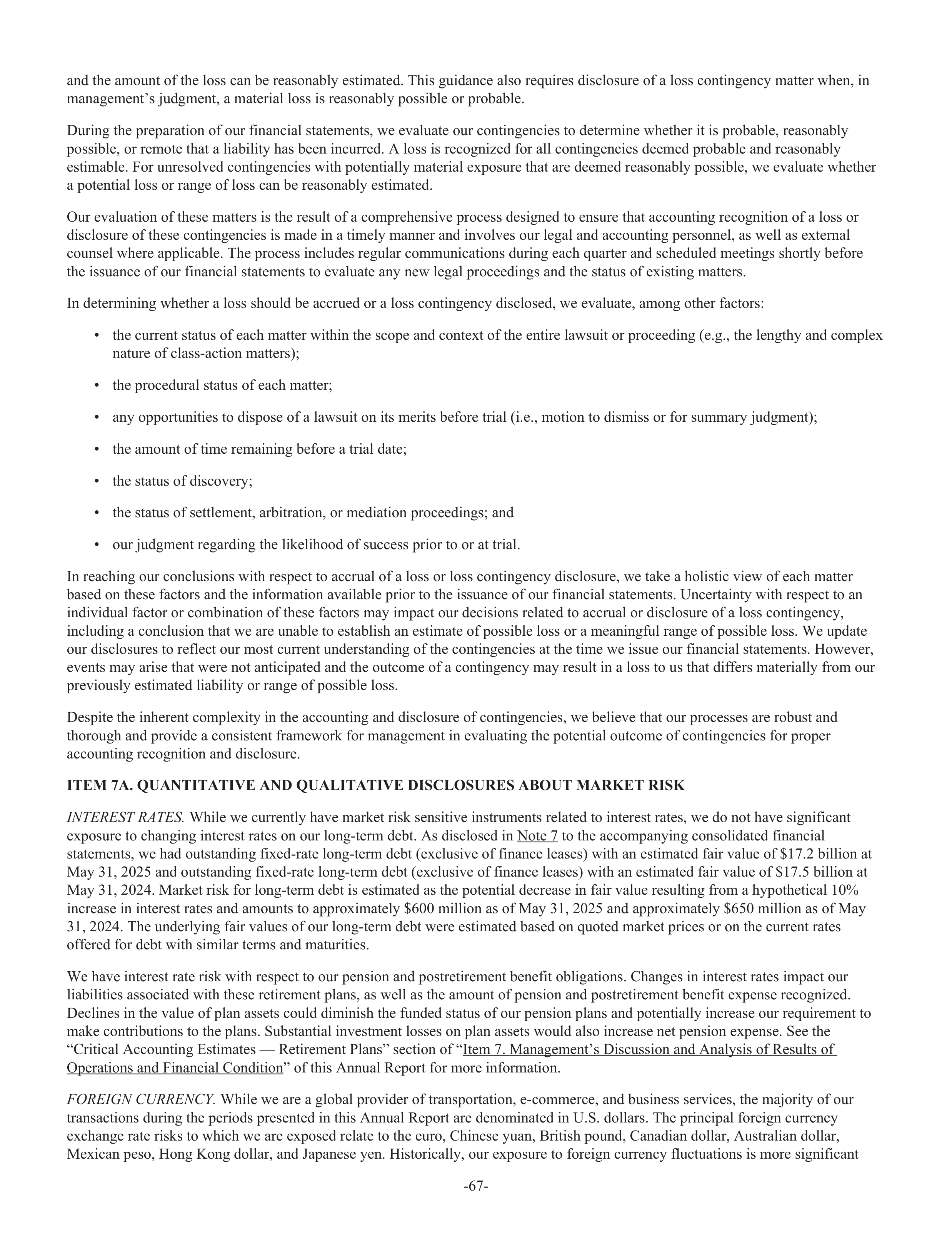 FedEx Annual Report — page 75