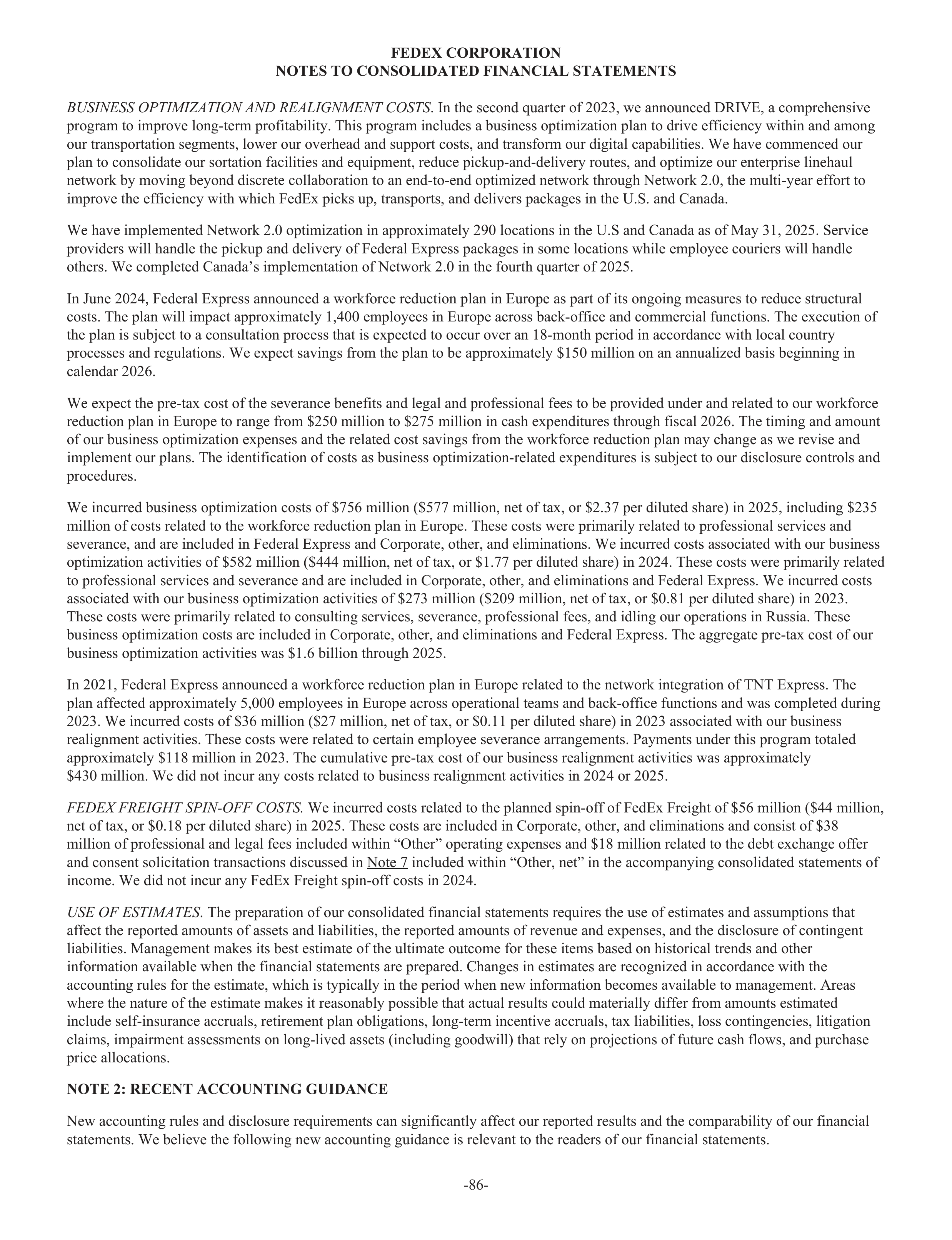 FedEx Annual Report — page 94