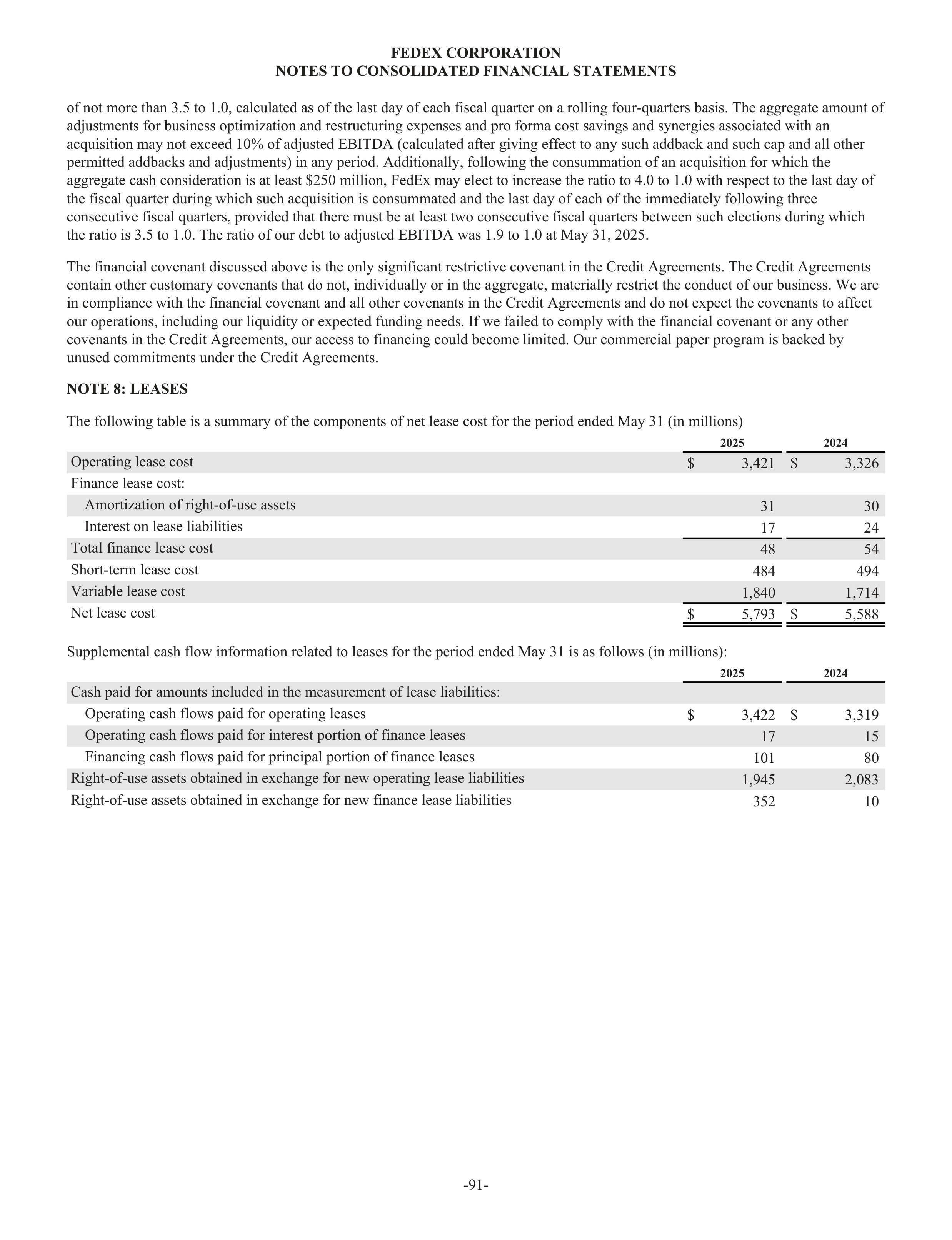 FedEx Annual Report — page 99