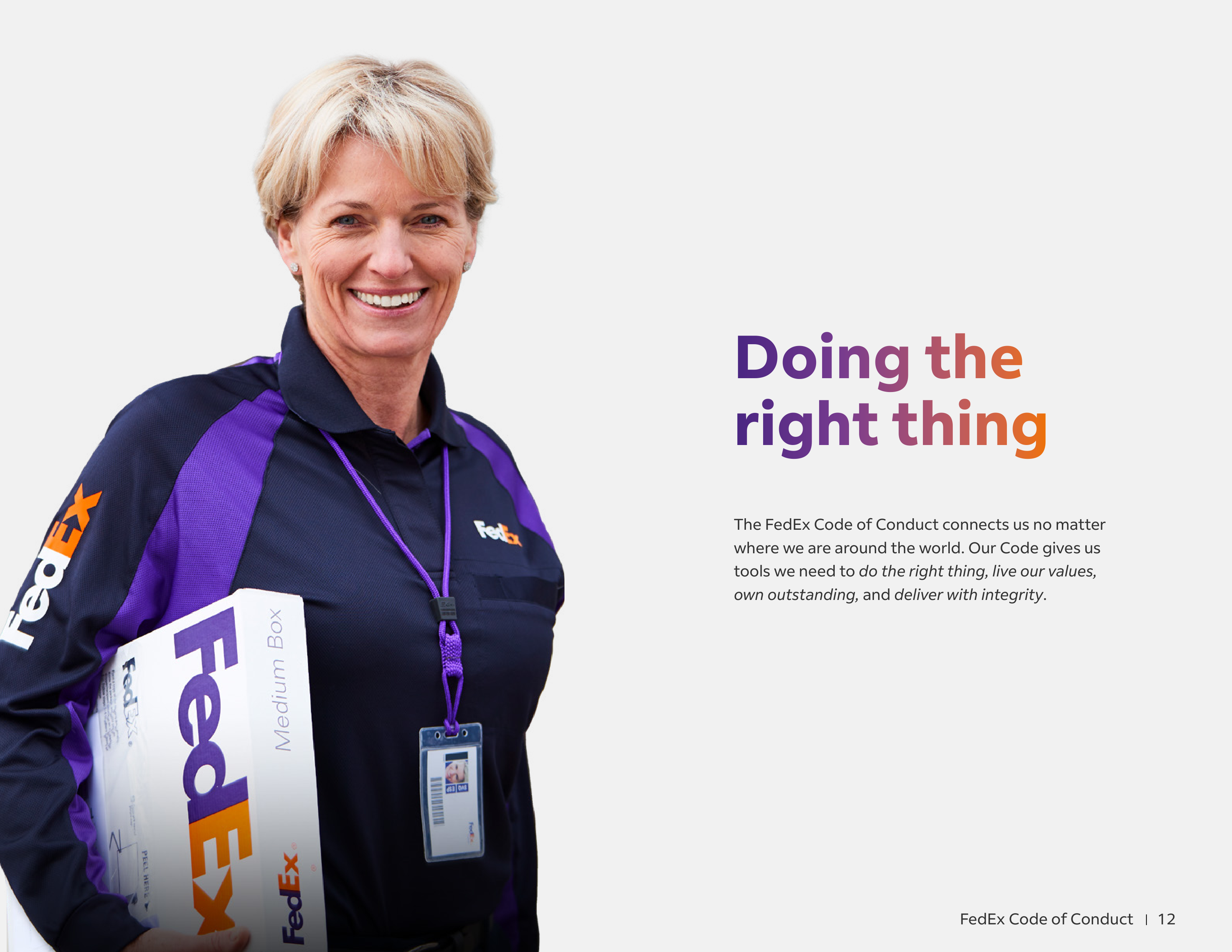 FedEx Code of Conduct Handbook — page 12