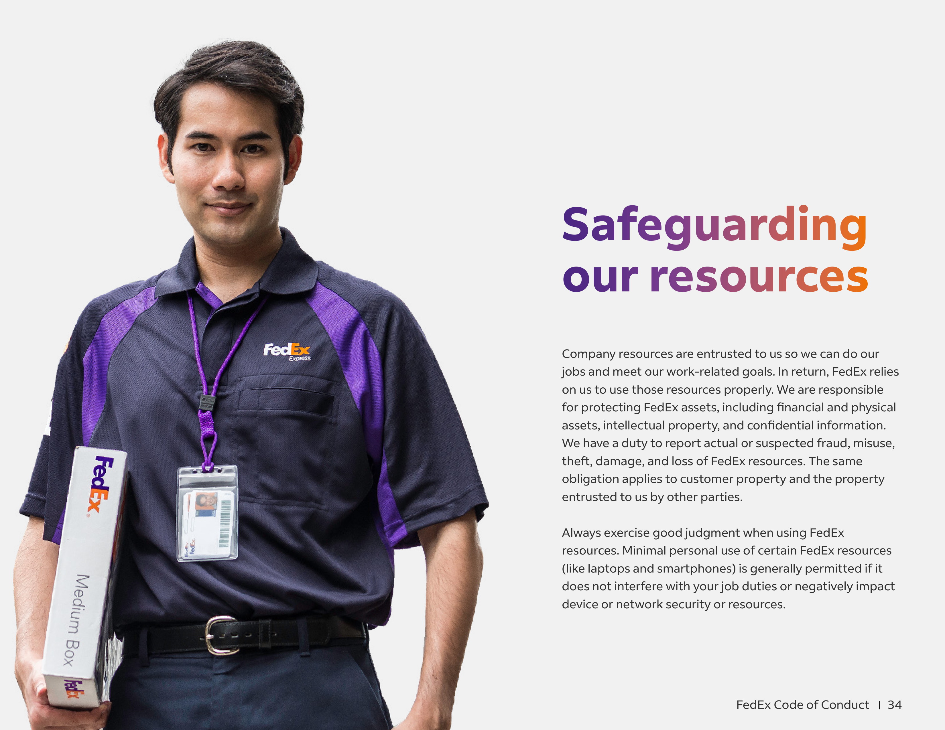 FedEx Code of Conduct Handbook — page 34