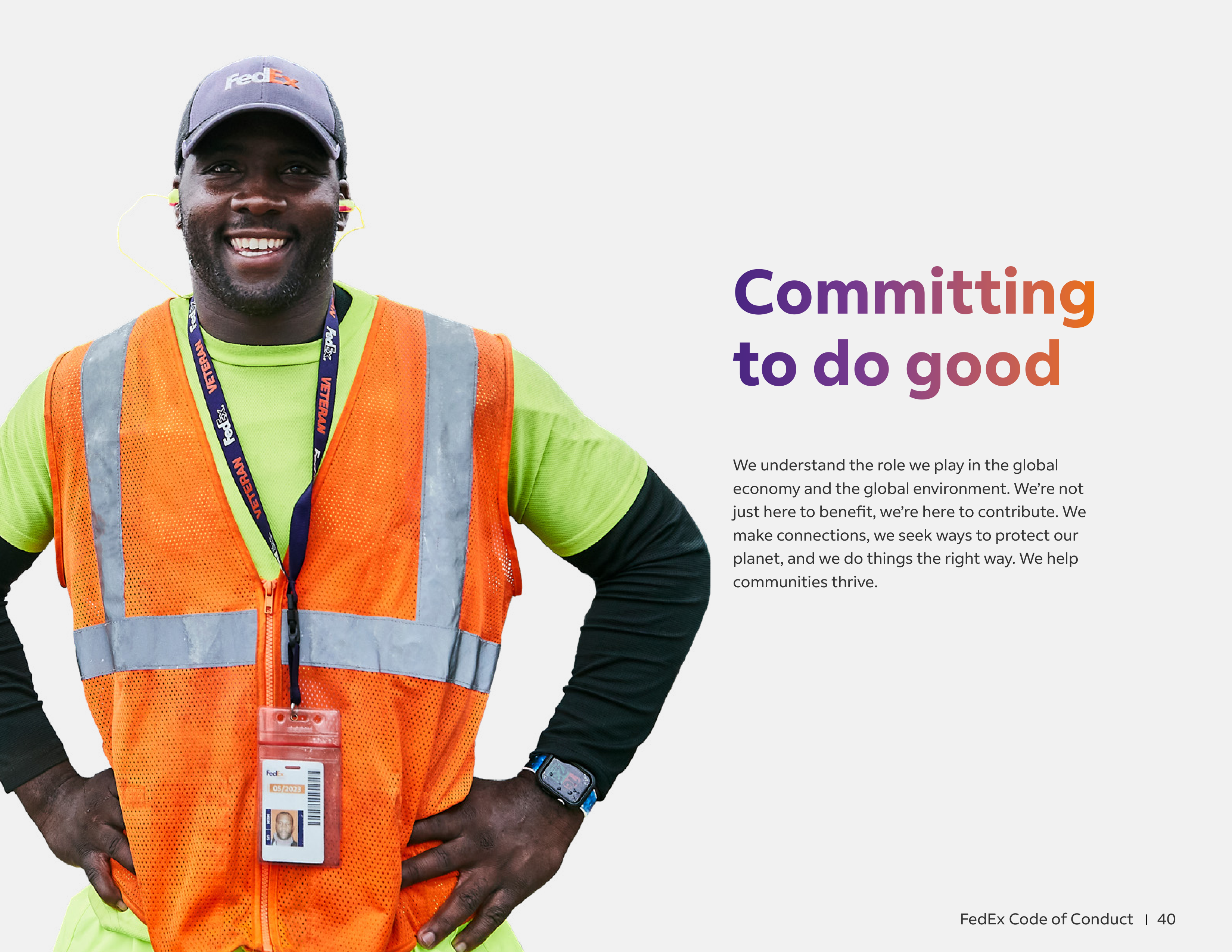 FedEx Code of Conduct Handbook — page 40