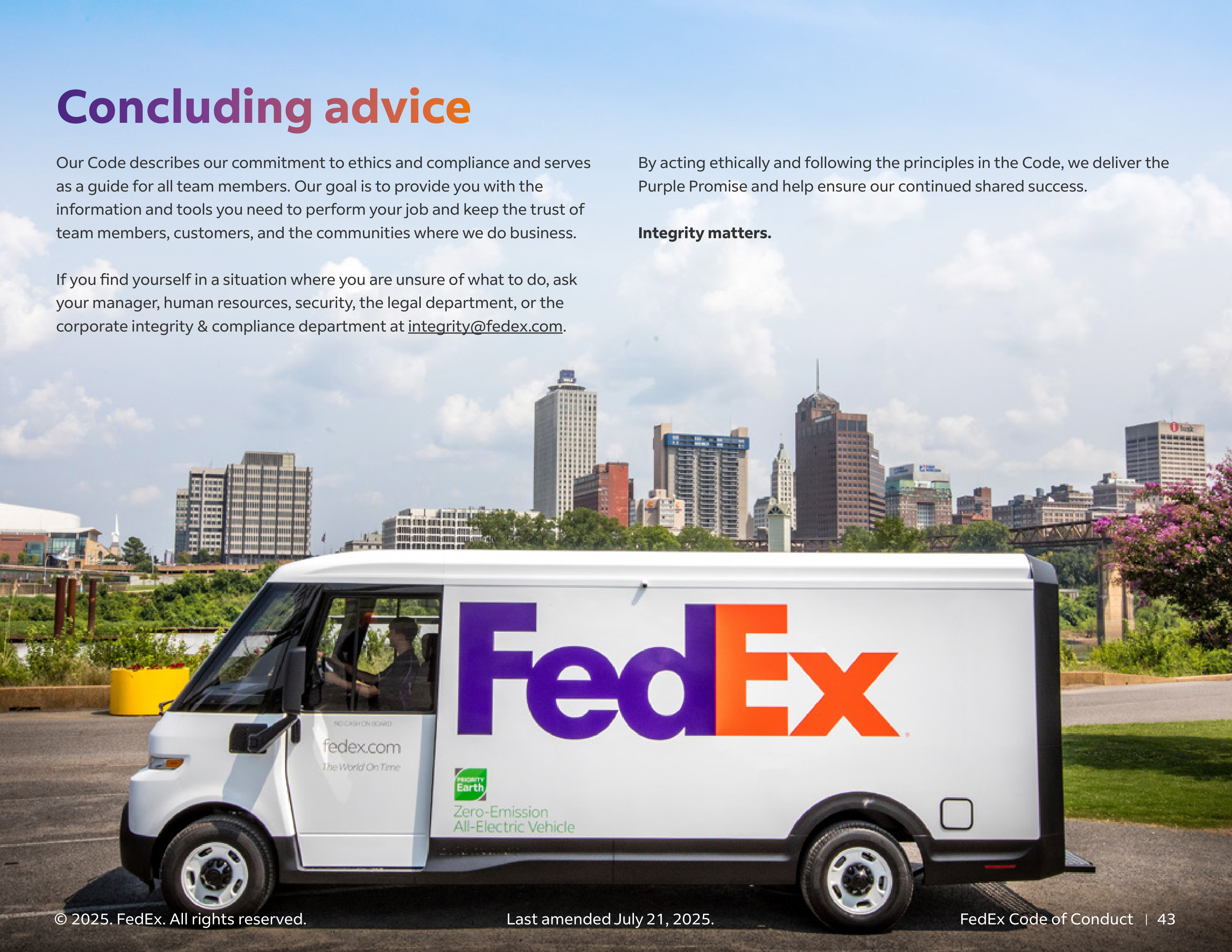 FedEx Code of Conduct Handbook — page 43