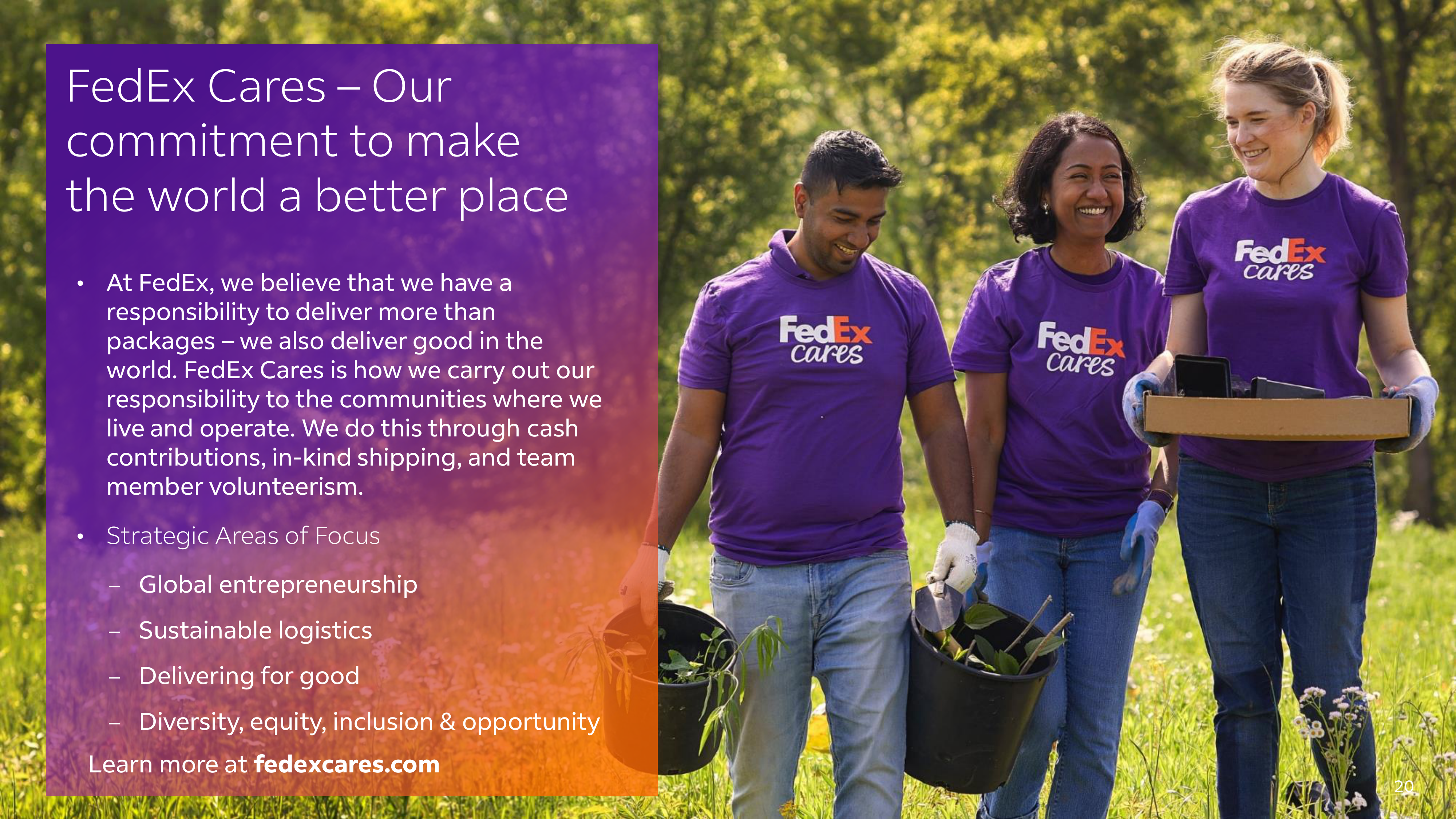 FedEx Corporate Overview Brochure — page 20