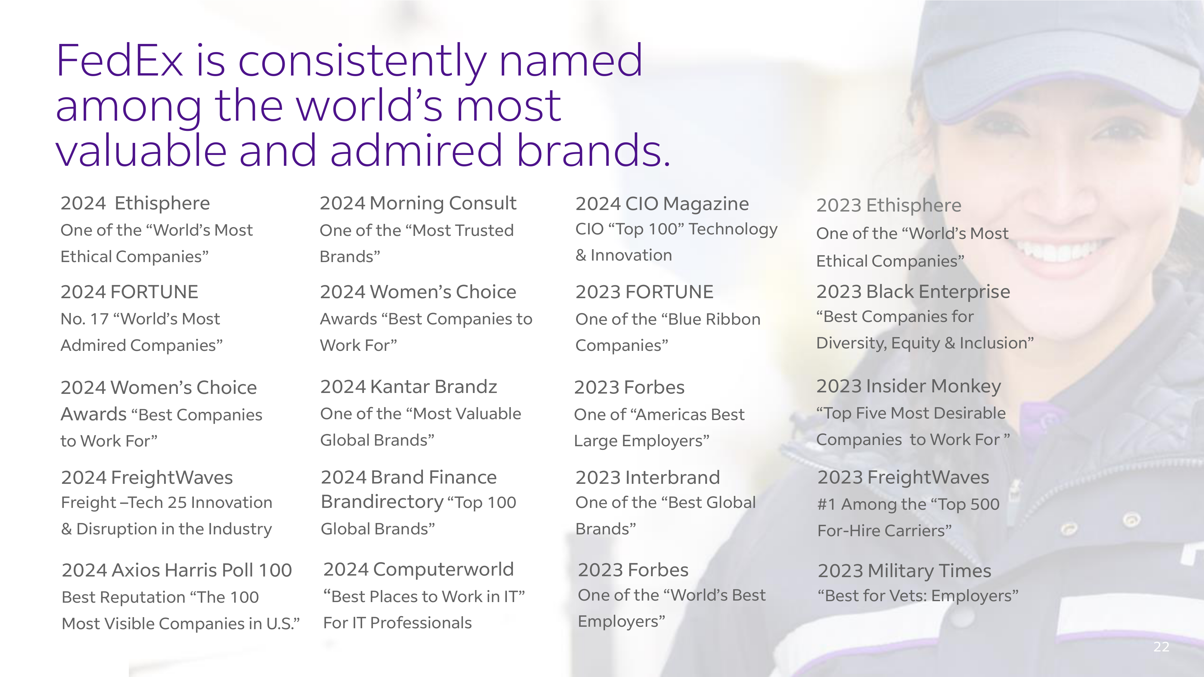 FedEx Corporate Overview Brochure — page 22
