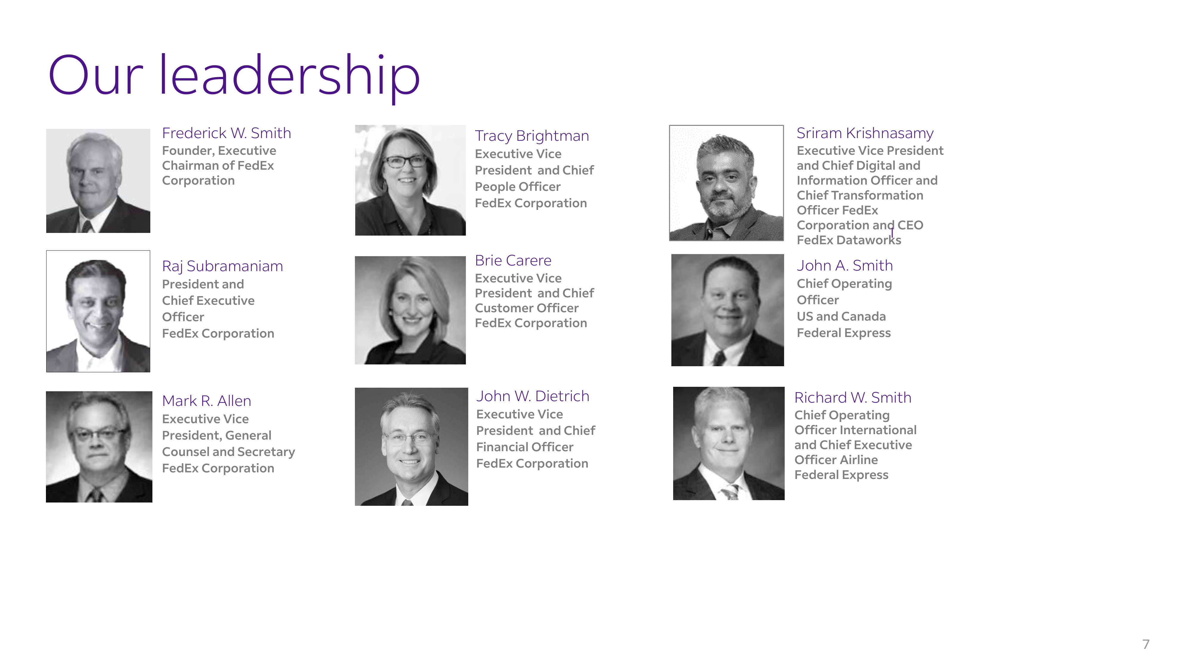 FedEx Corporate Overview Brochure — page 7