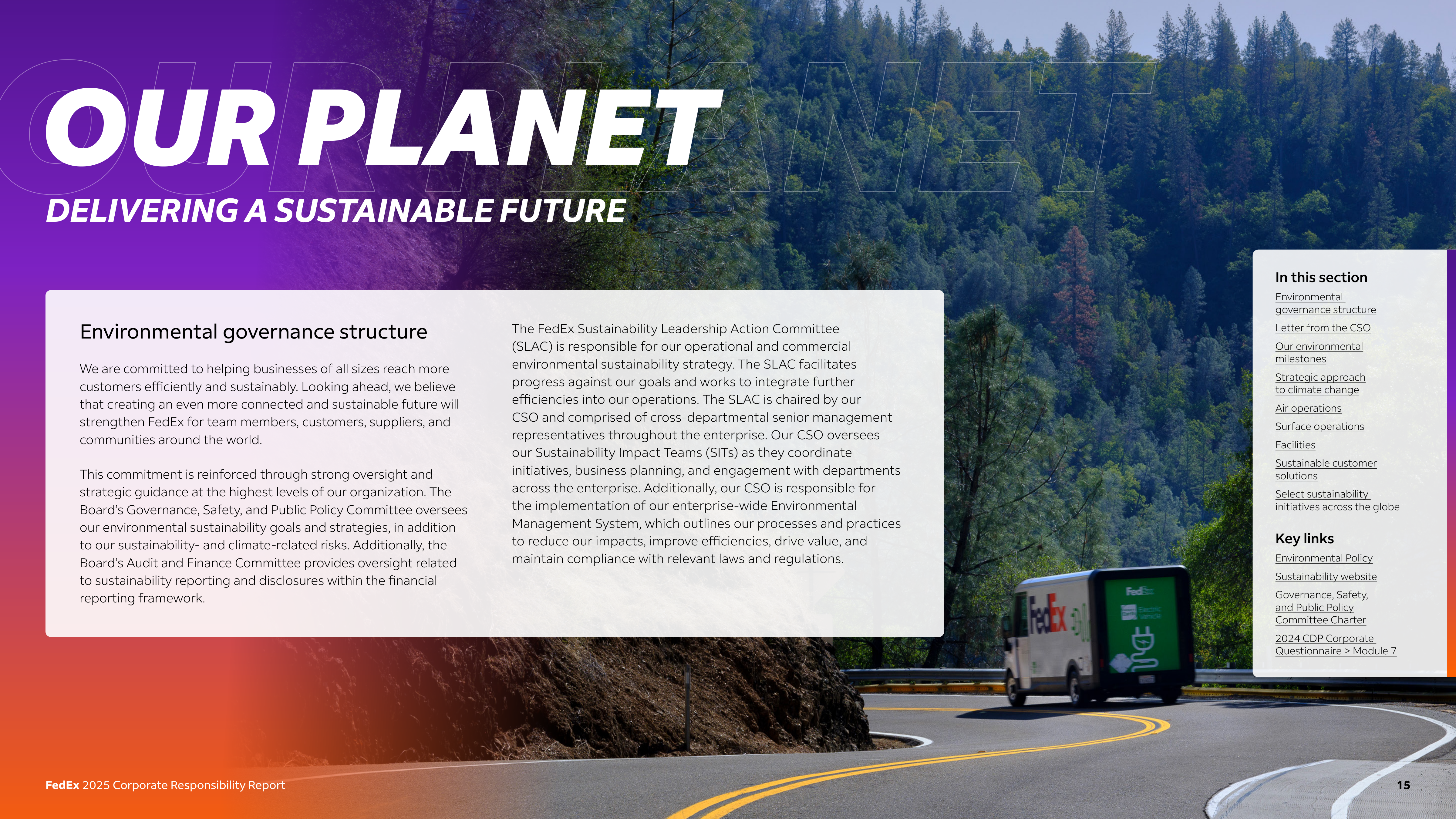FedEx Corporate Responsibility Report — page 15