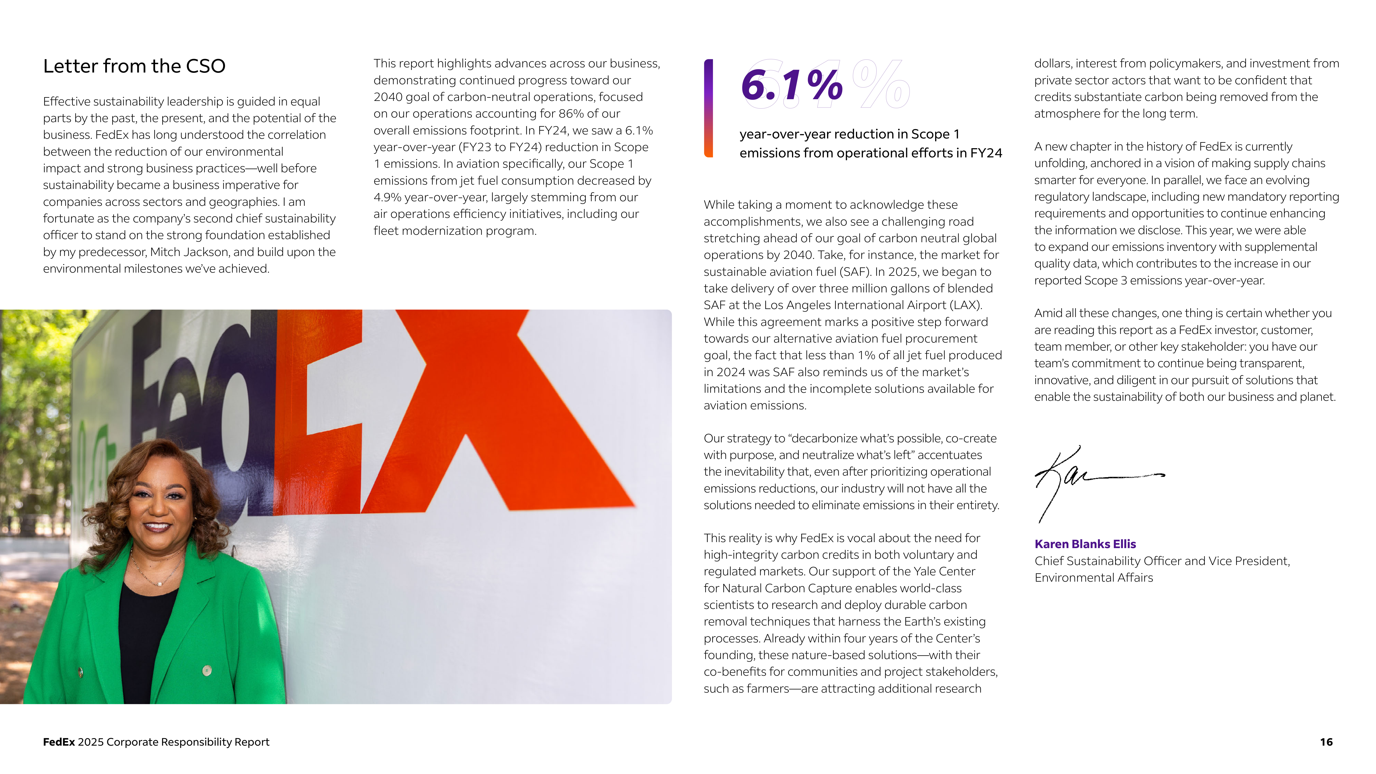 FedEx Corporate Responsibility Report — page 16