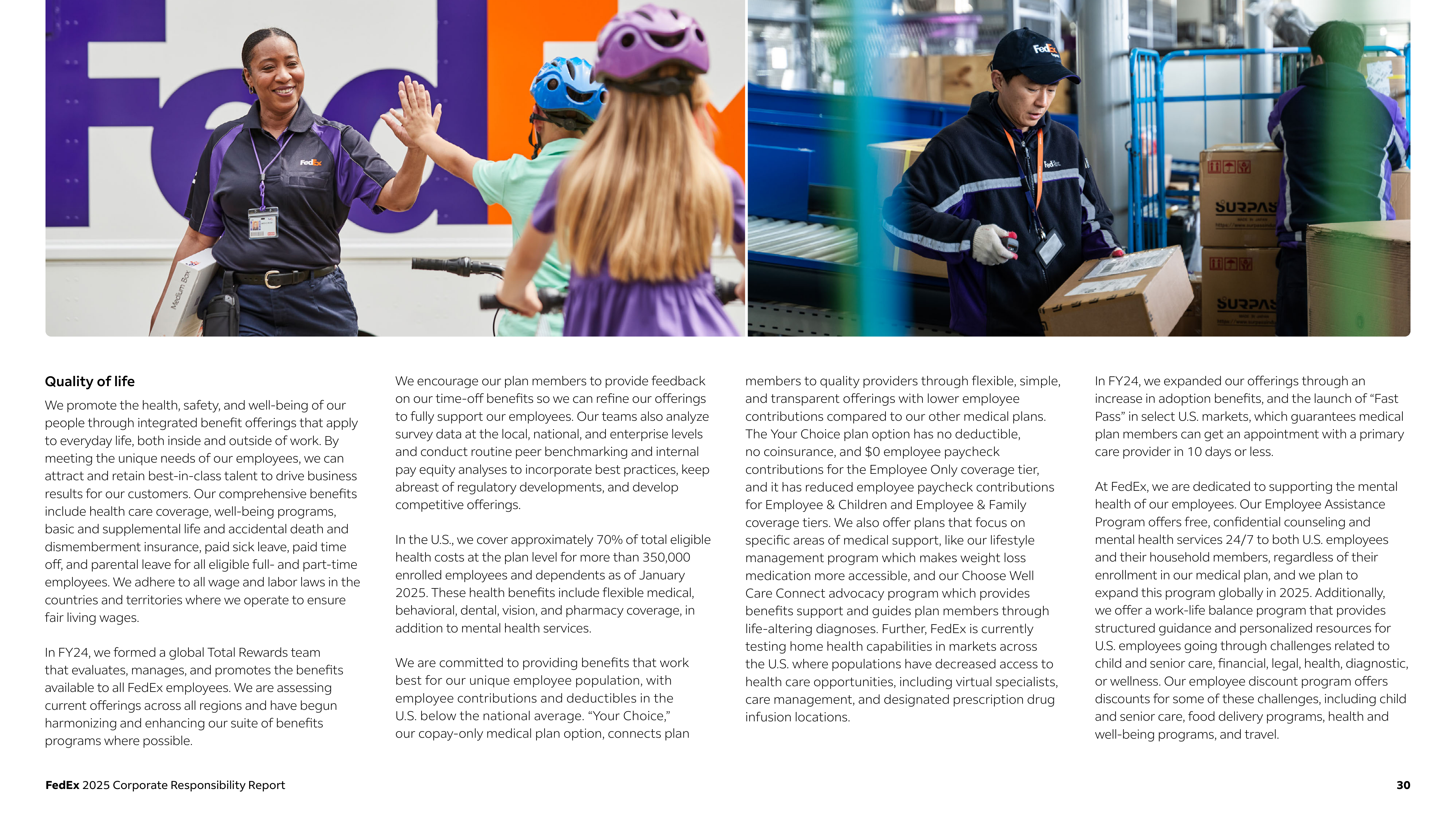 FedEx Corporate Responsibility Report — page 30