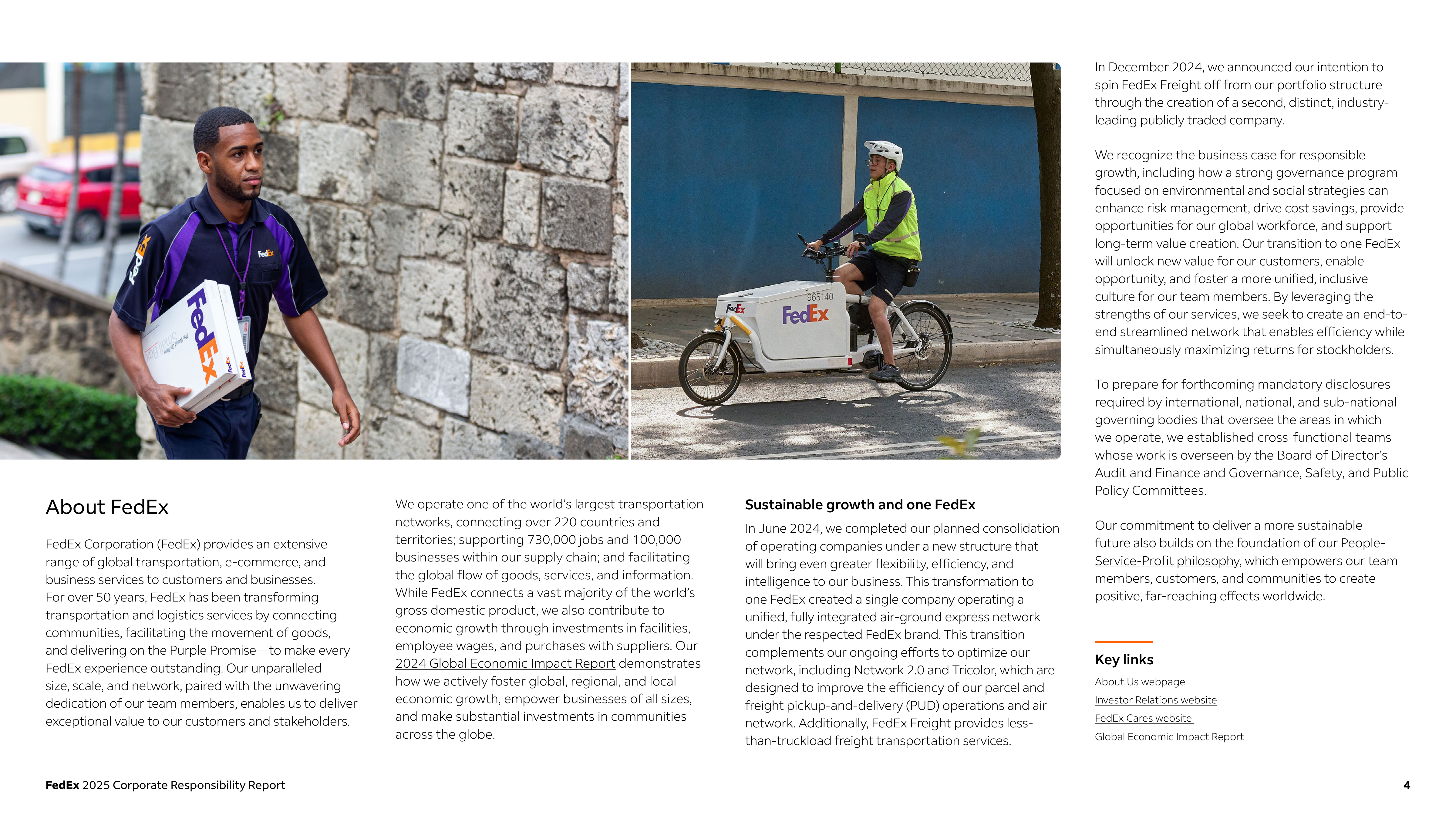 FedEx Corporate Responsibility Report — page 4