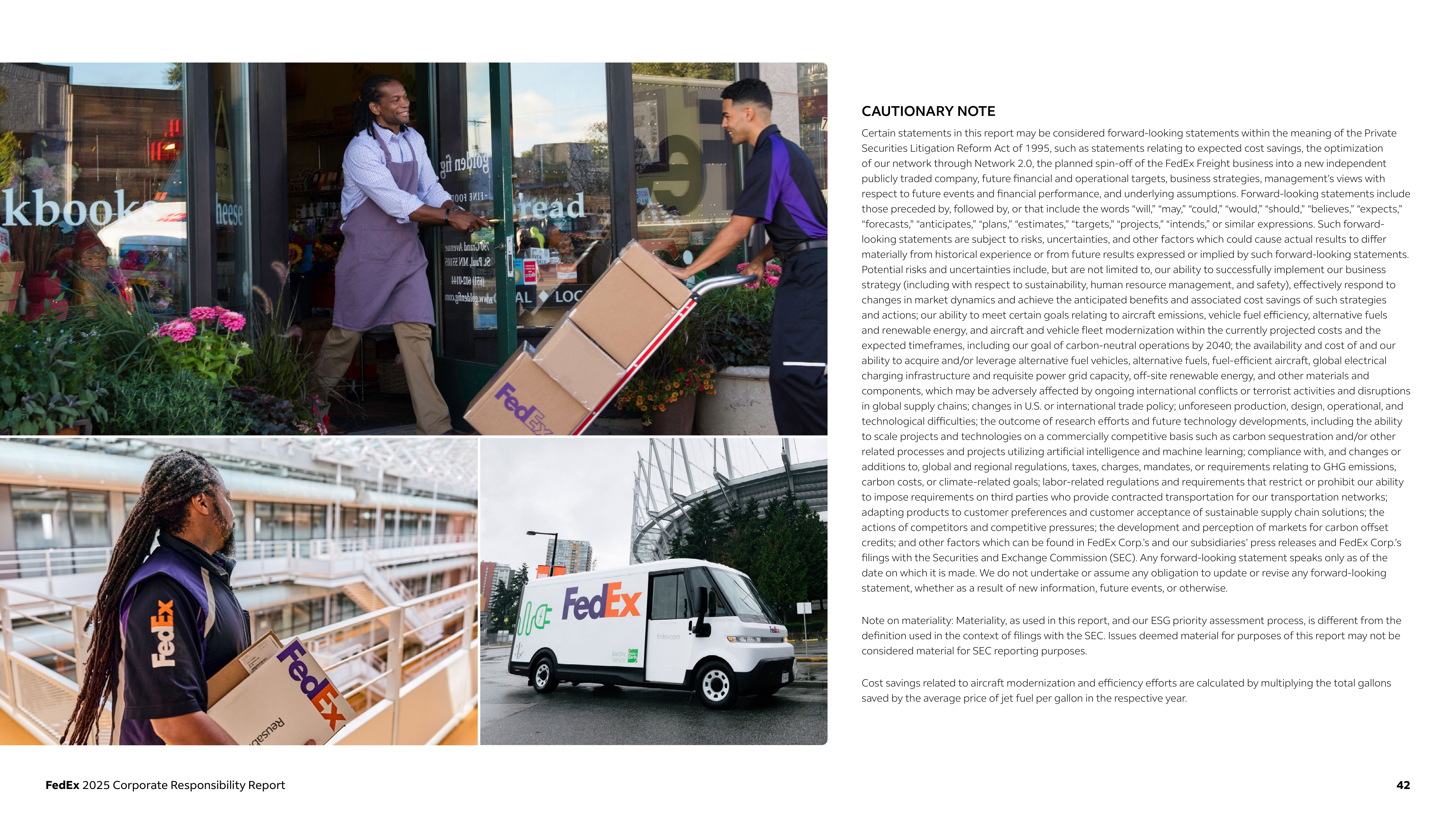 FedEx Corporate Responsibility Report — page 42