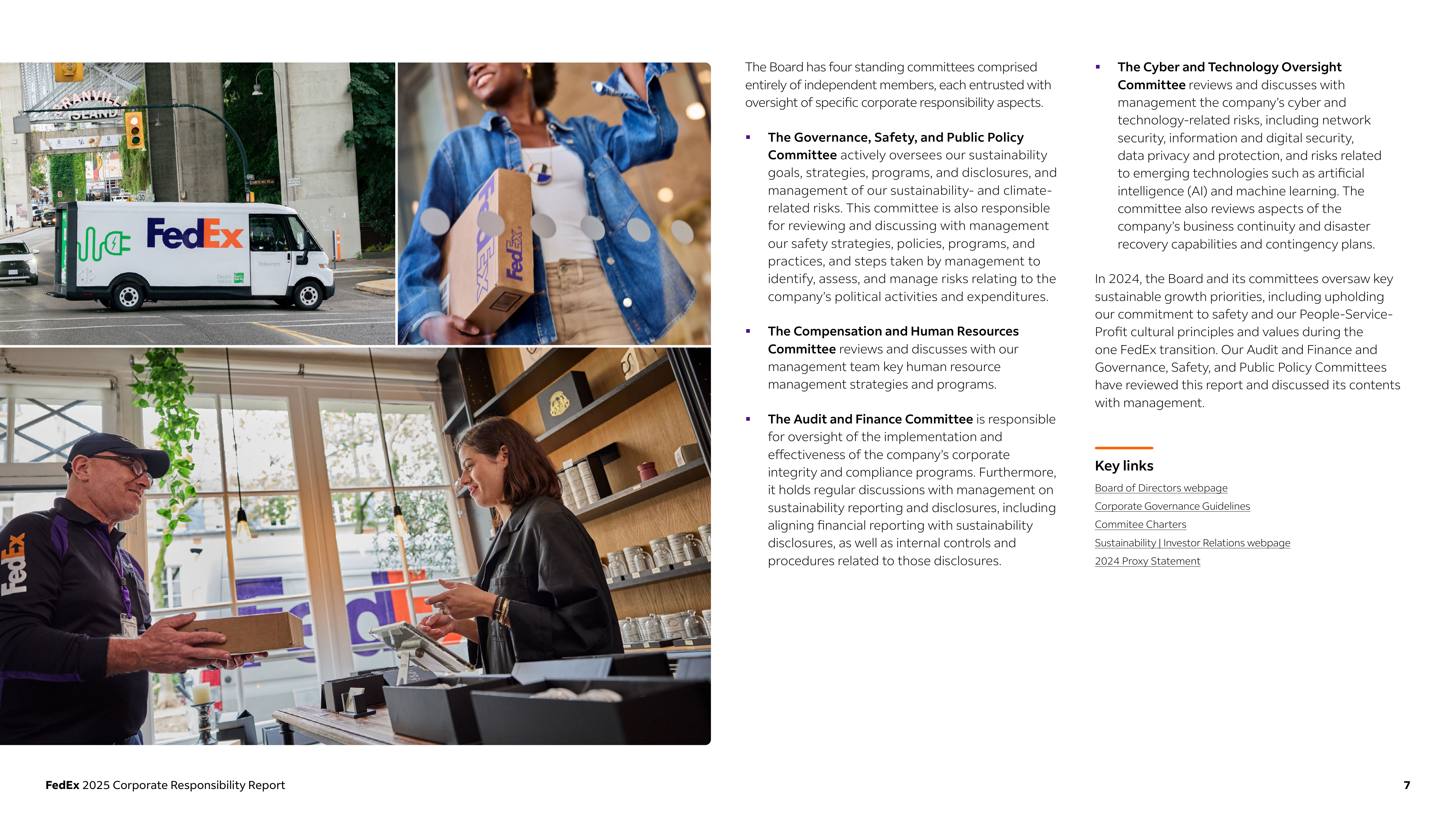 FedEx Corporate Responsibility Report — page 7