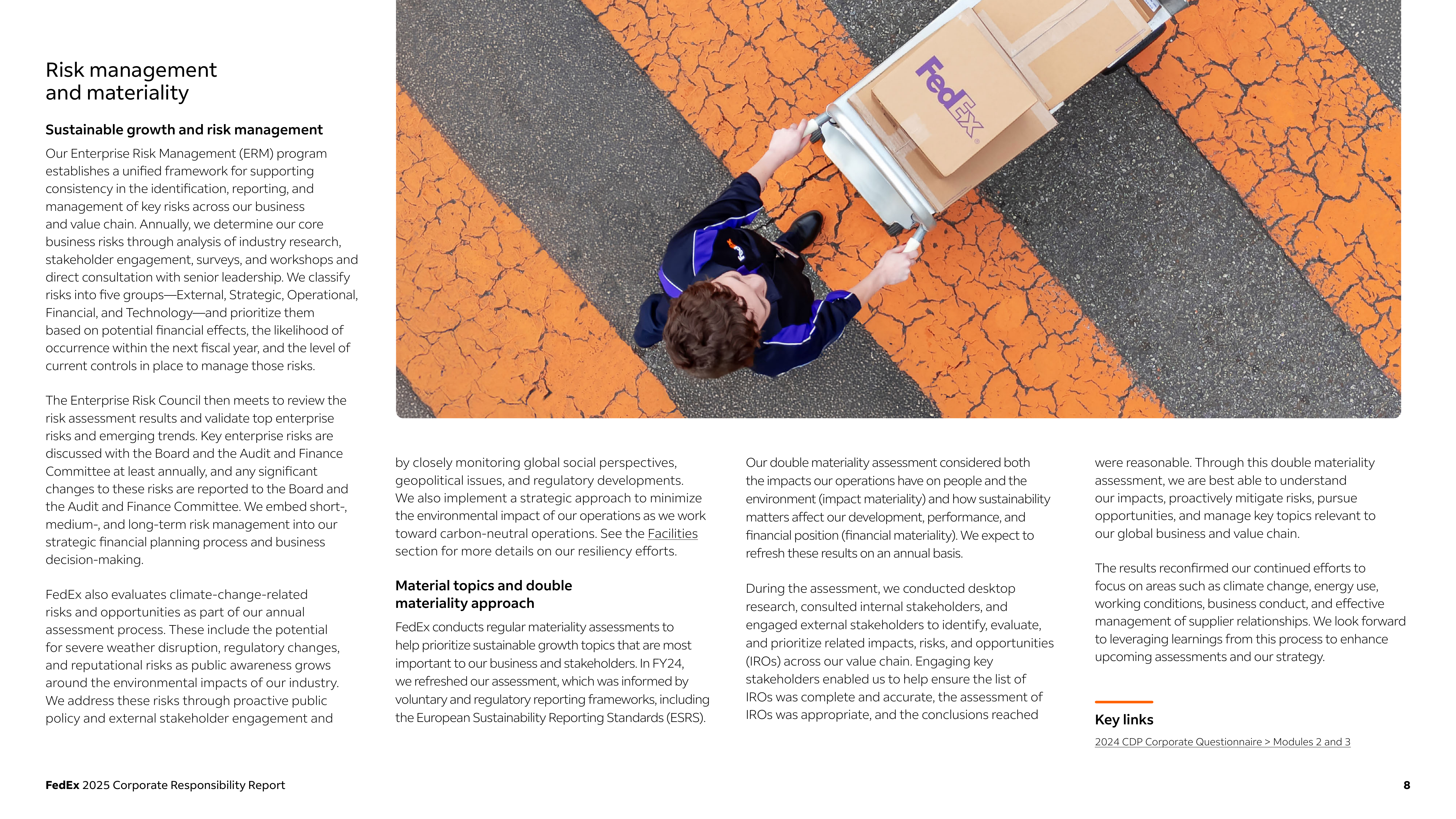 FedEx Corporate Responsibility Report — page 8