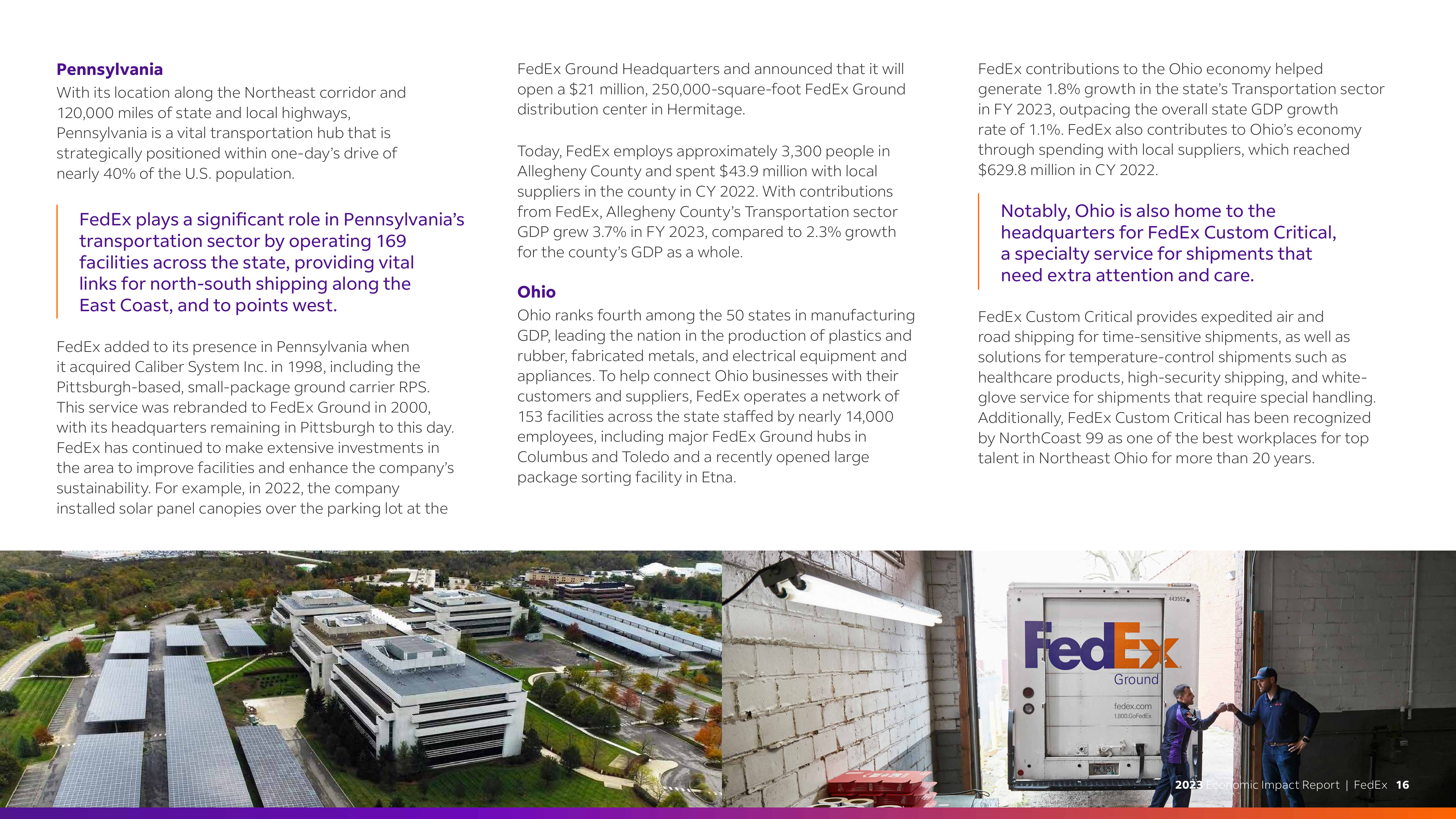 FedEx Global Economic Impact Report — page 16