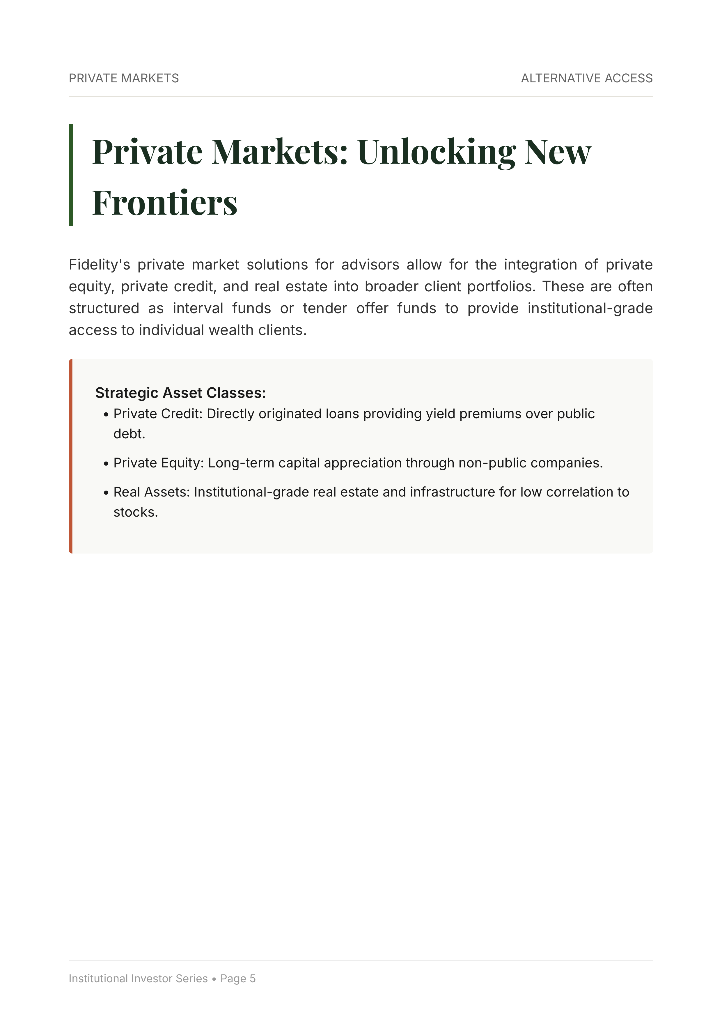 Fidelity Investments Target-Date & Private Markets Portfolio — page 5