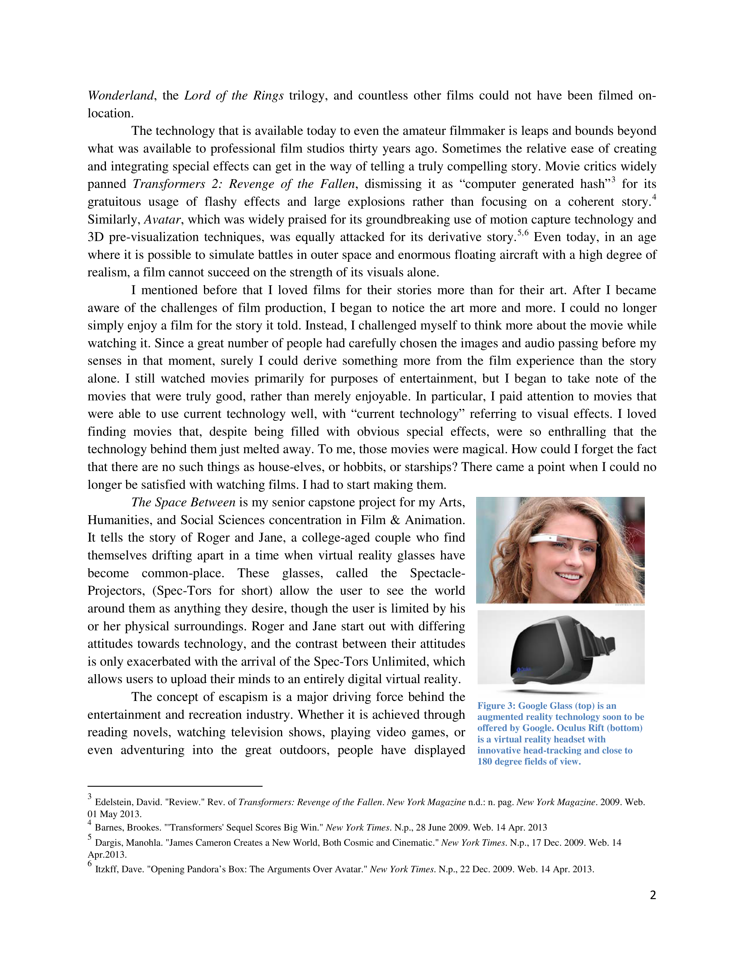 Film Director's Statement — page 2