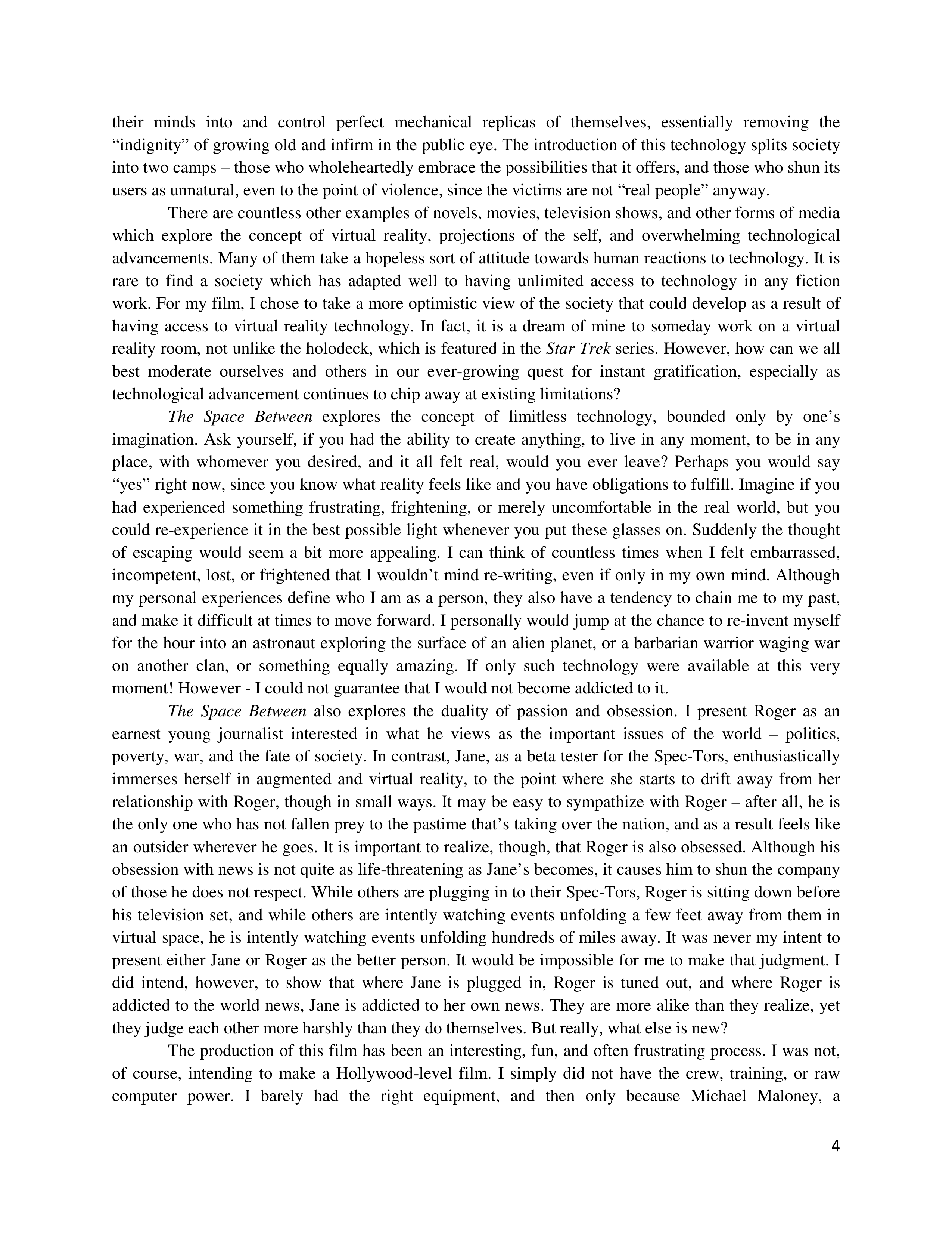 Film Director's Statement — page 4