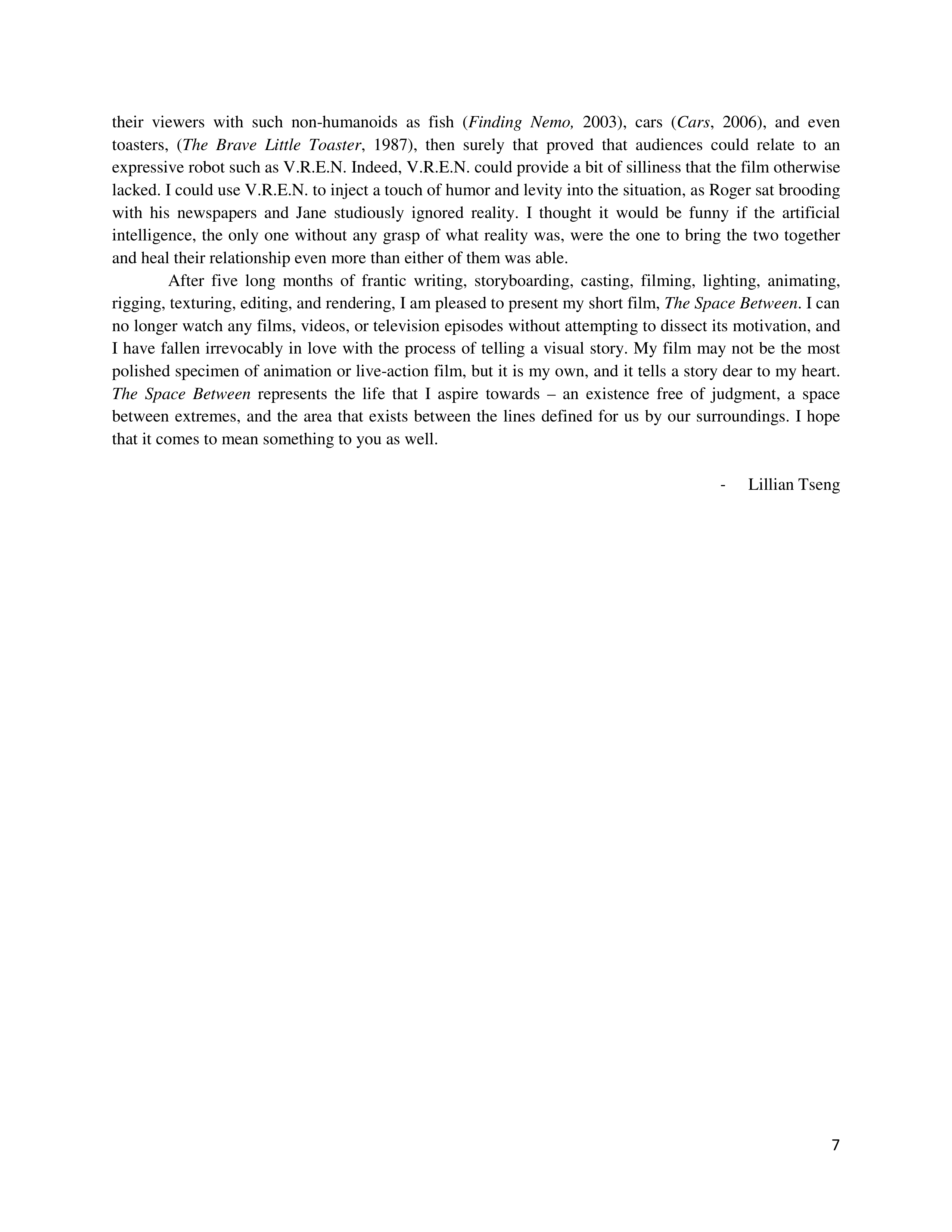 Film Director's Statement — page 7