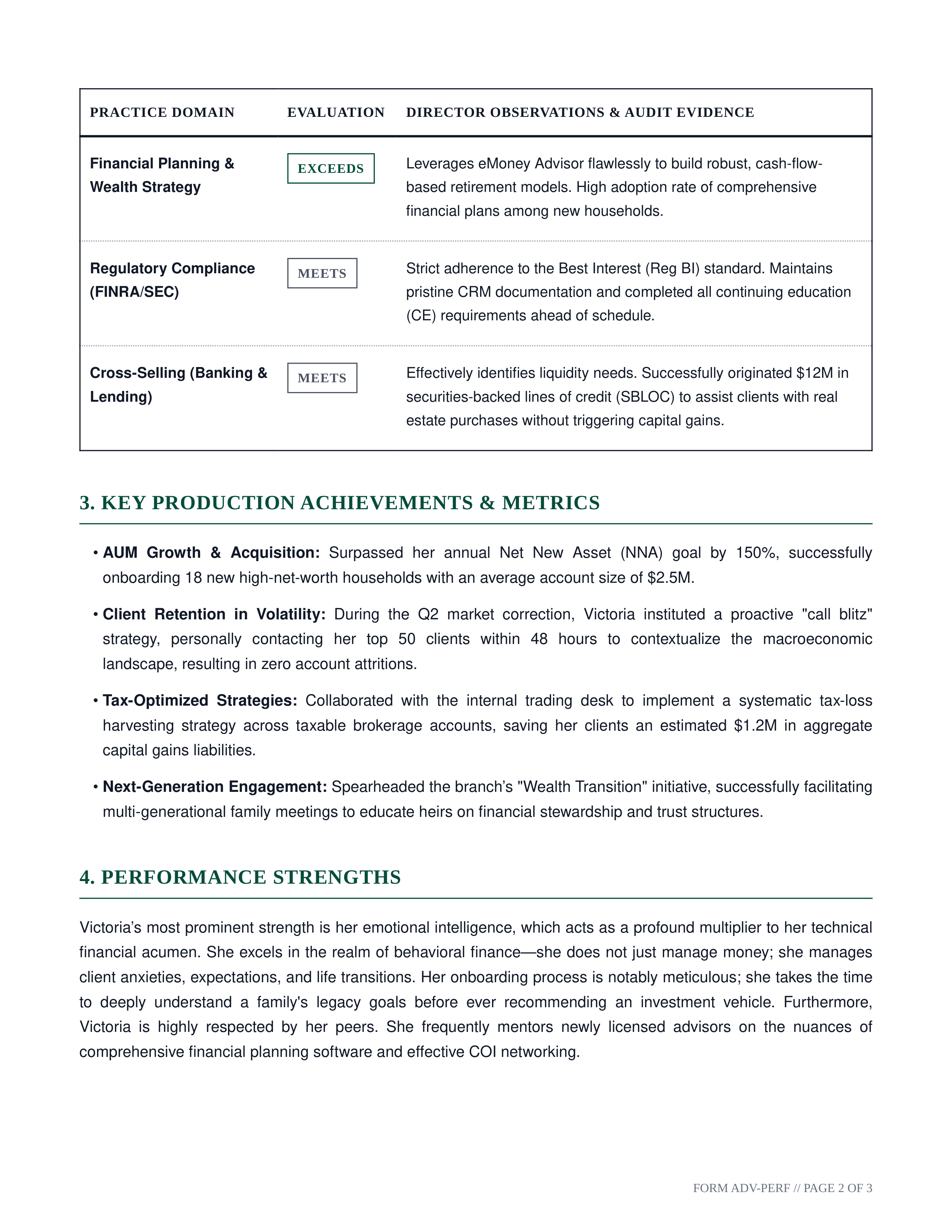 Financial Advisor Performance Review — page 2
