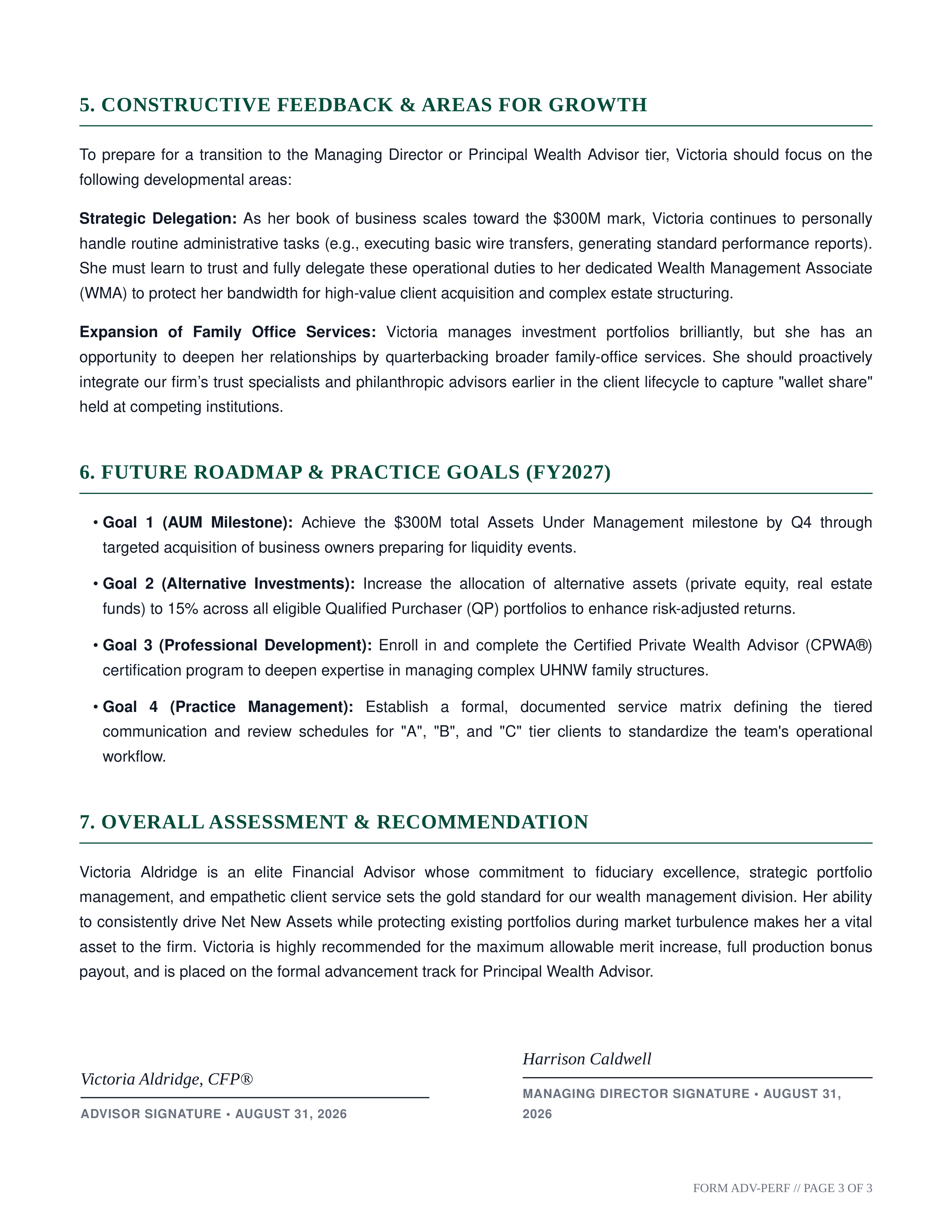 Financial Advisor Performance Review — page 3