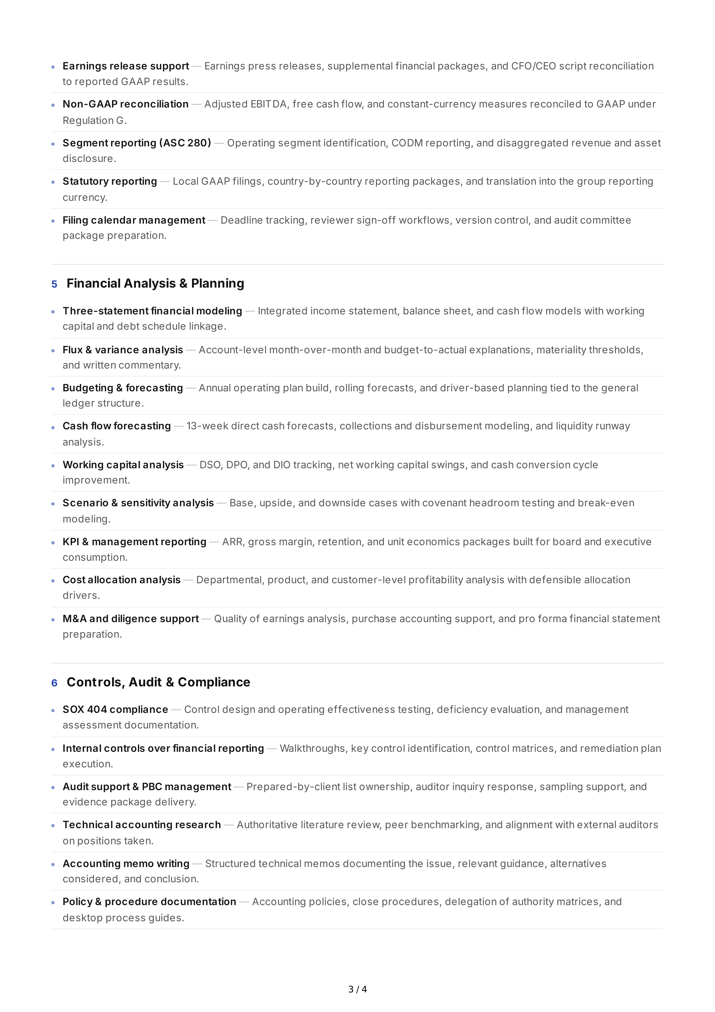 Financial Reporting Hard Skills — page 3