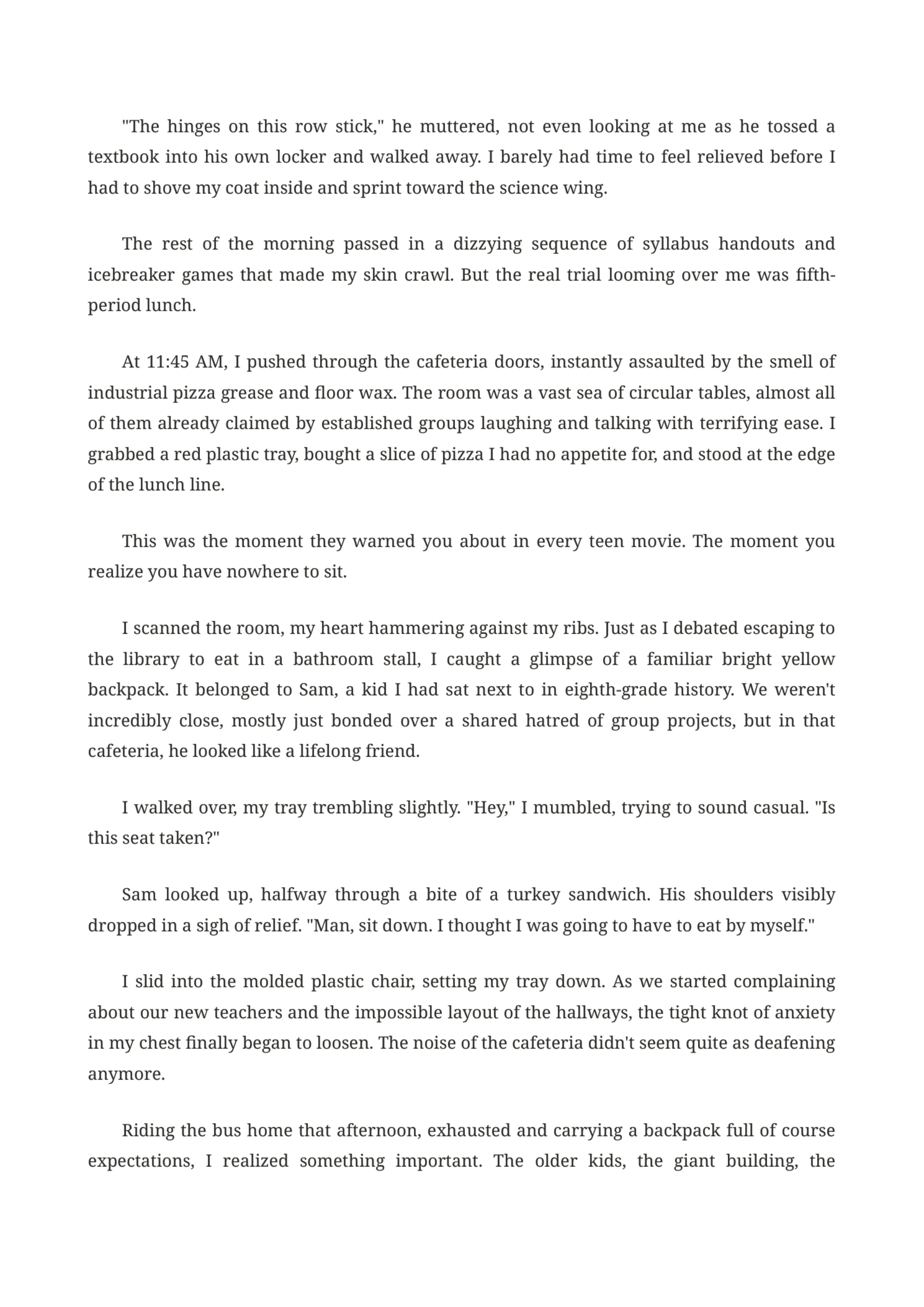 First Day of School Personal Narrative — page 2