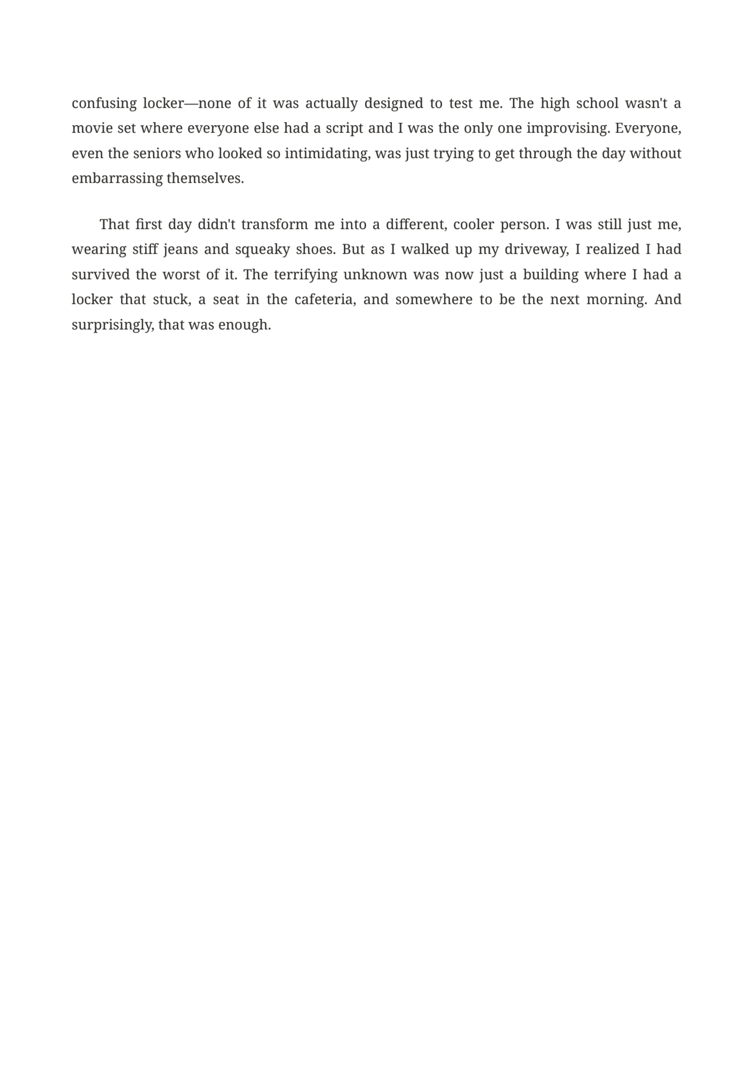 First Day of School Personal Narrative — page 3