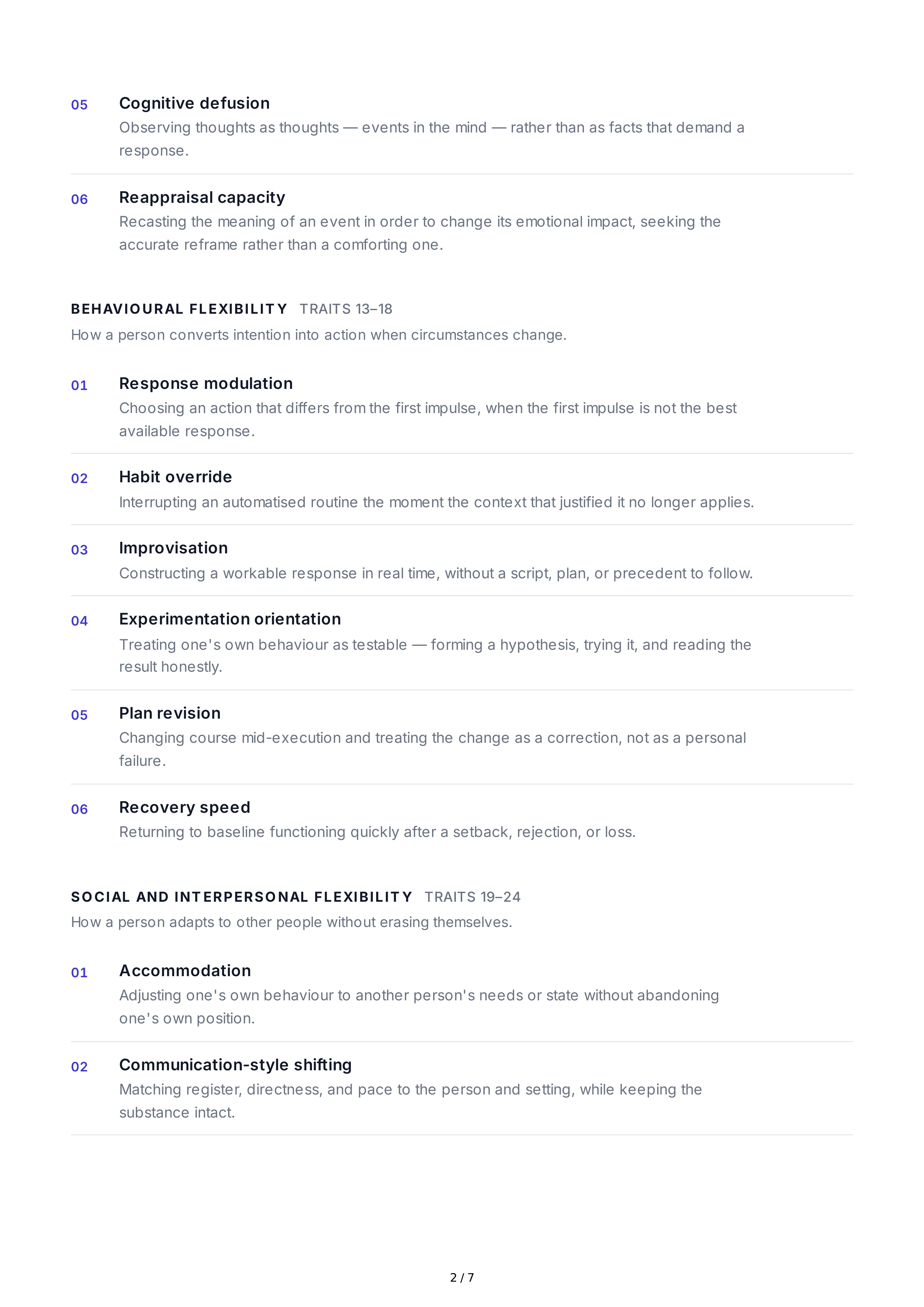 Flexibility Personality Traits — page 2
