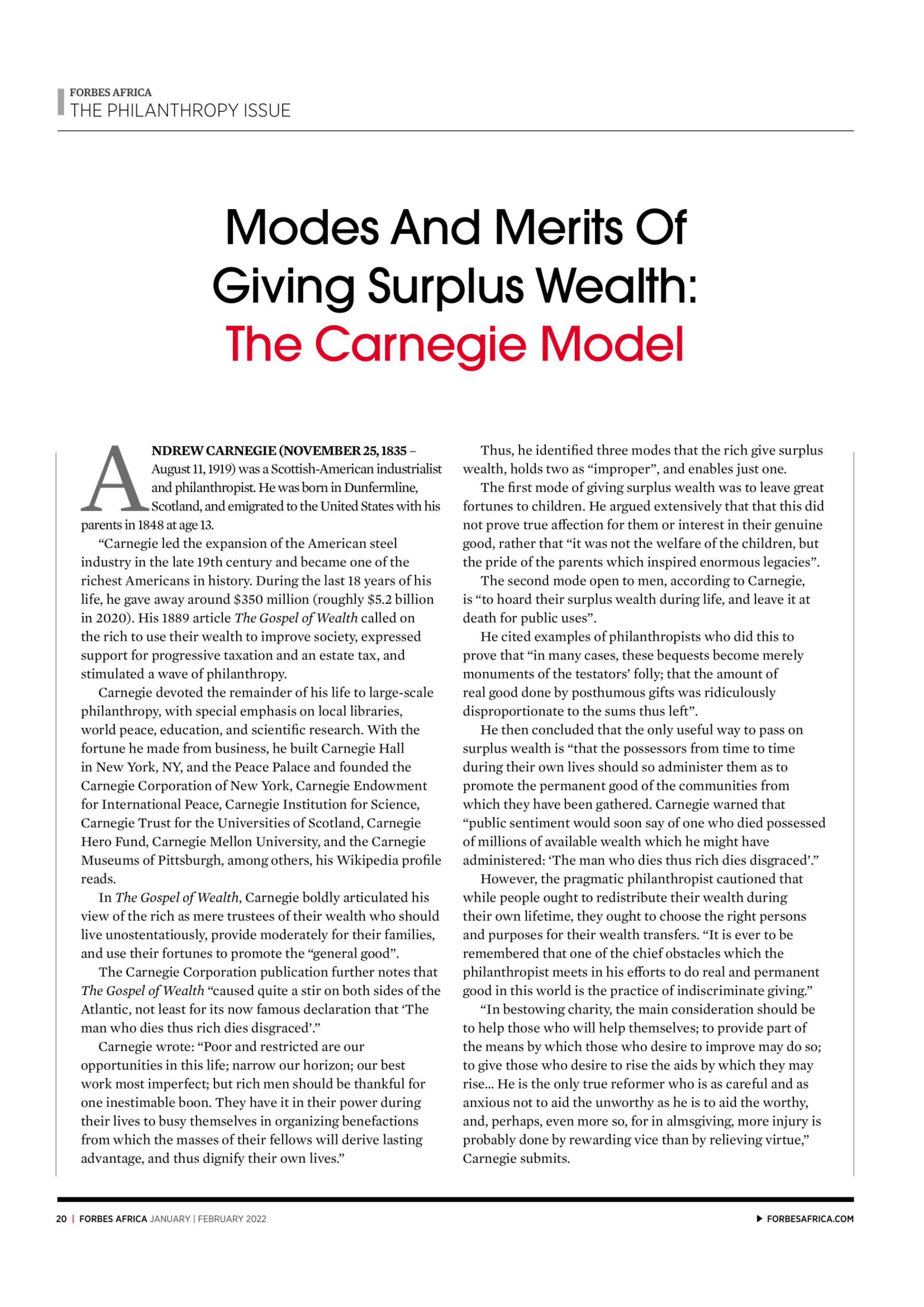 Forbes Magazine — page 20